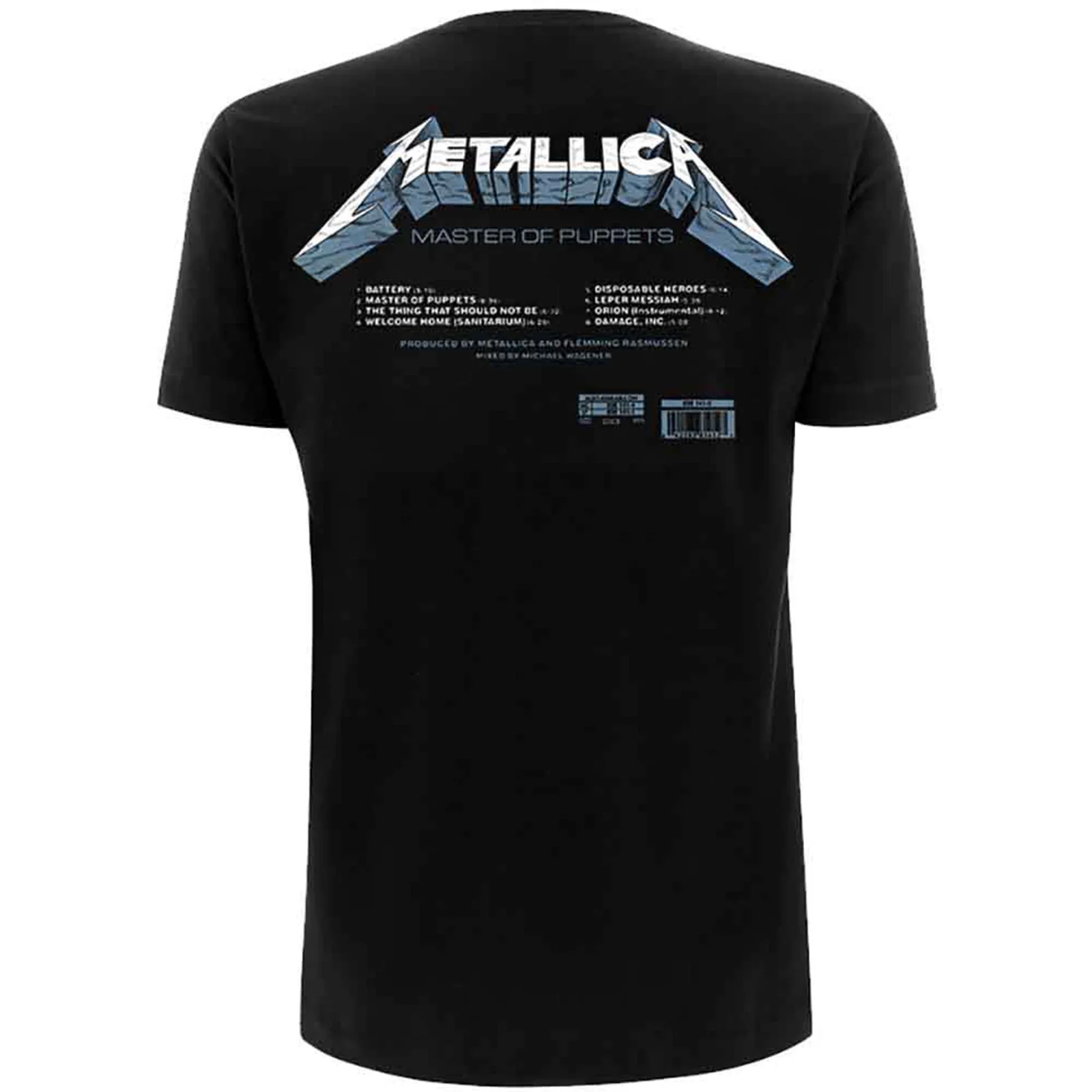 METALLICA - MASTER OF PUPPETS TRACKS - T-Shirt Black (Back Print) - Image 2
