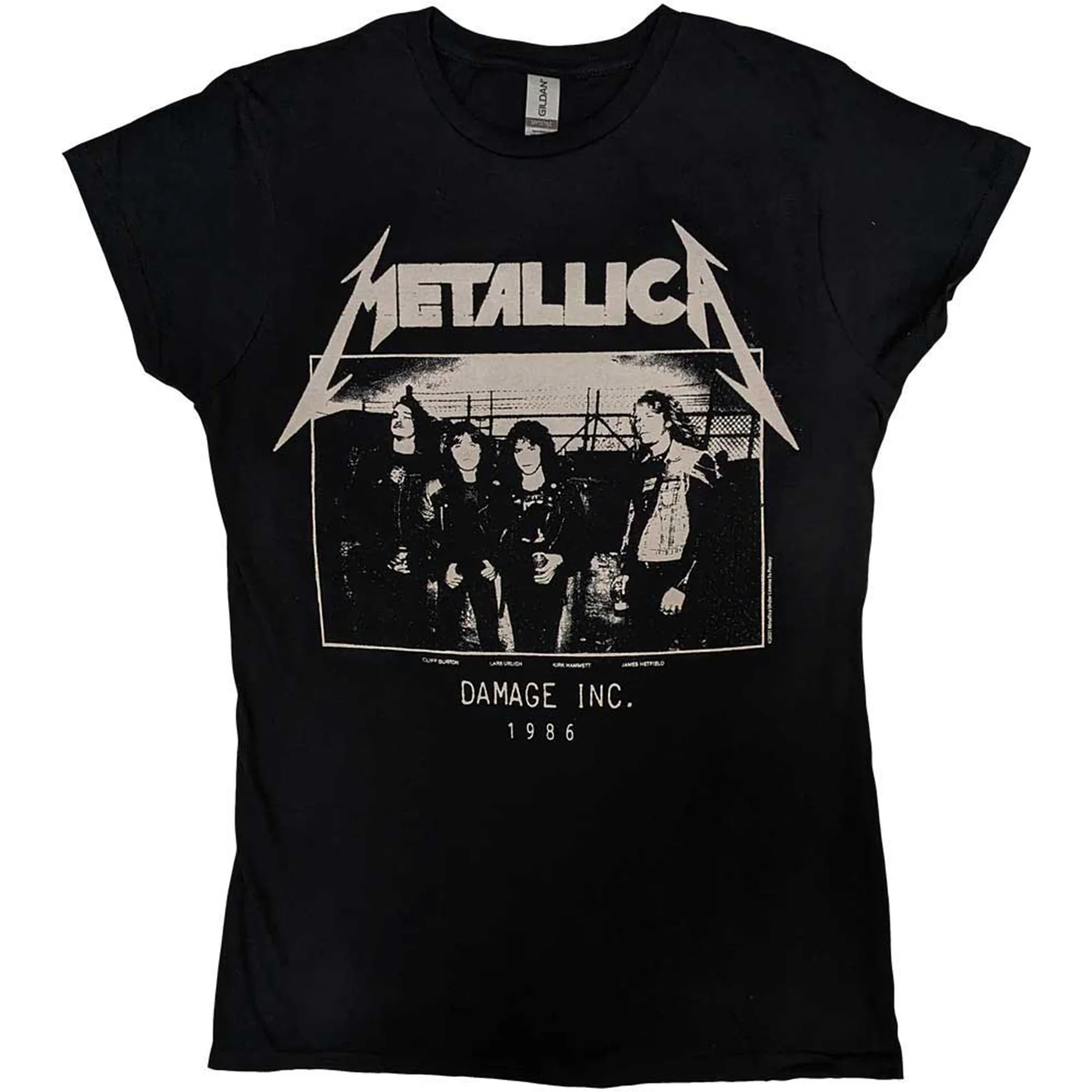 METALLICA - MASTERS OF PUPPETS PHOTO DAMAGE INC TOUR - Ladies T-Shirt Black