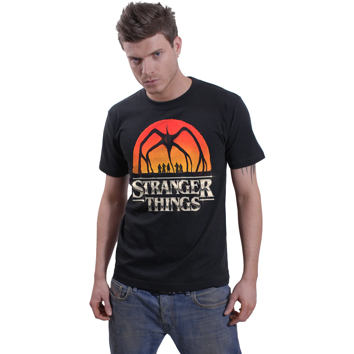 MIND FLAYER - Front Print T-Shirt Black - Image 2