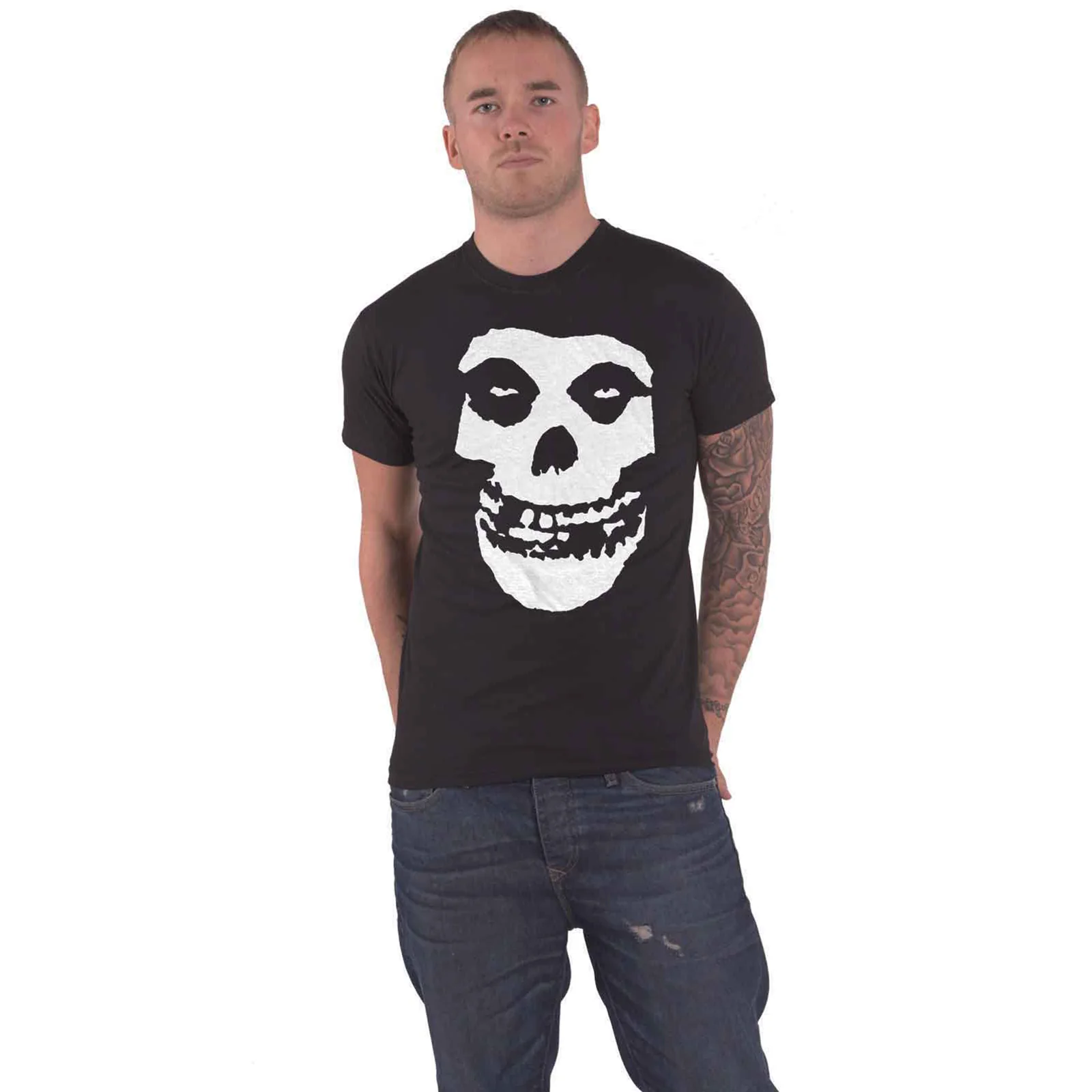 MISFITS - CLASSIC FIEND SKULL - T-Shirt Black (Back Print) - Image 3