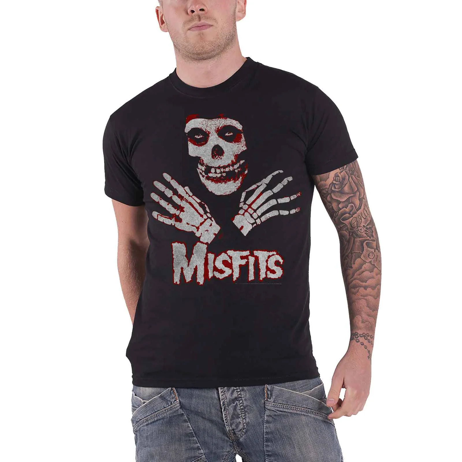 MISFITS - HANDS - T-Shirt Black - Image 2