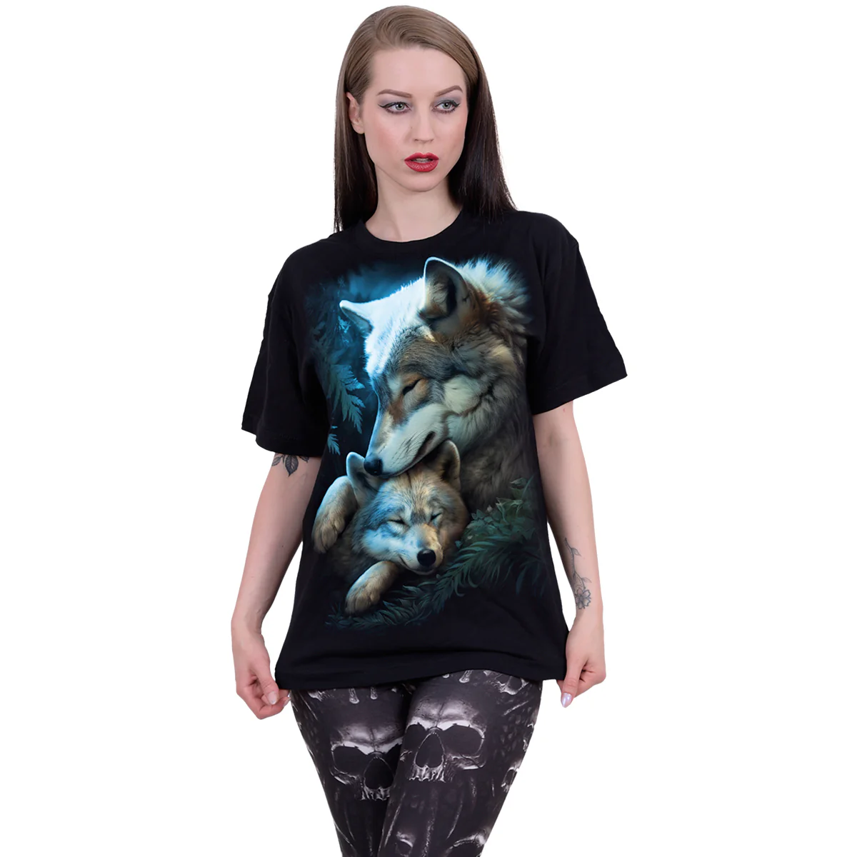 MOTHER'S LOVE - Front Print T-Shirt Black - Image 2