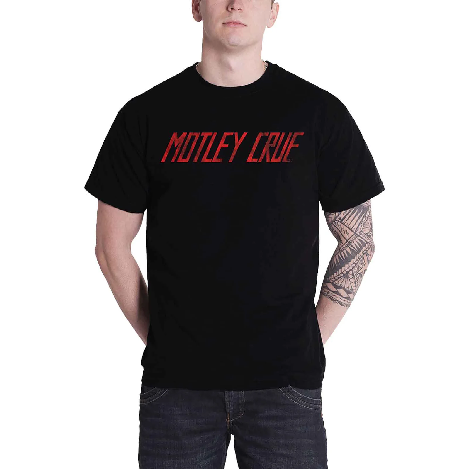 MOTLEY CRUE - DISTRESSED LOGO - T-Shirt Black - Image 2