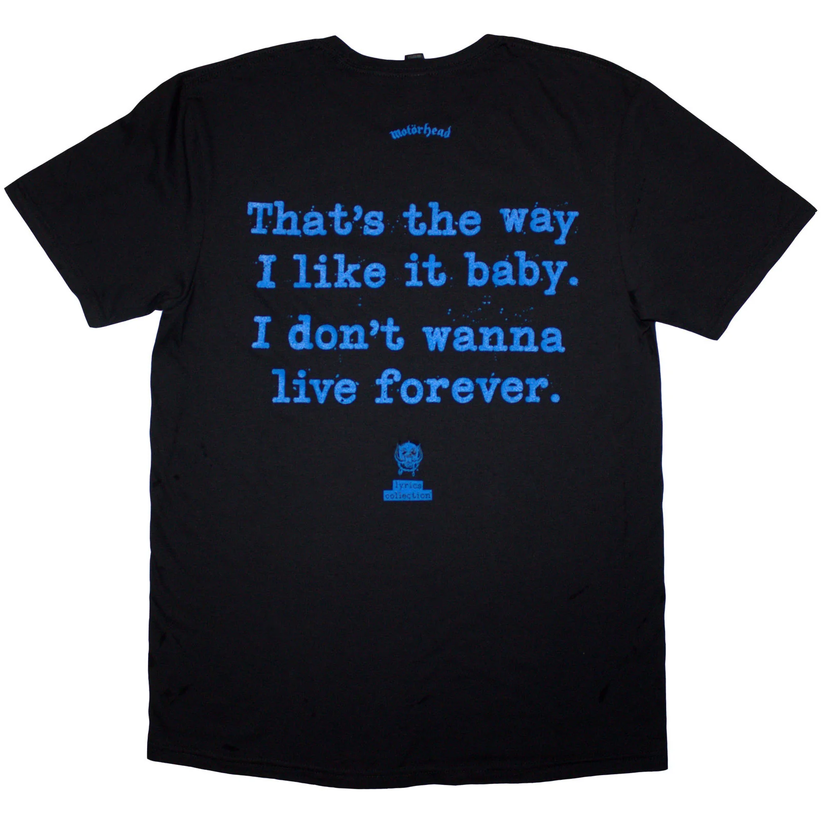 MOTORHEAD - ACE OF SPADES LYRIC - T-Shirt Black (Back Print) - Image 2
