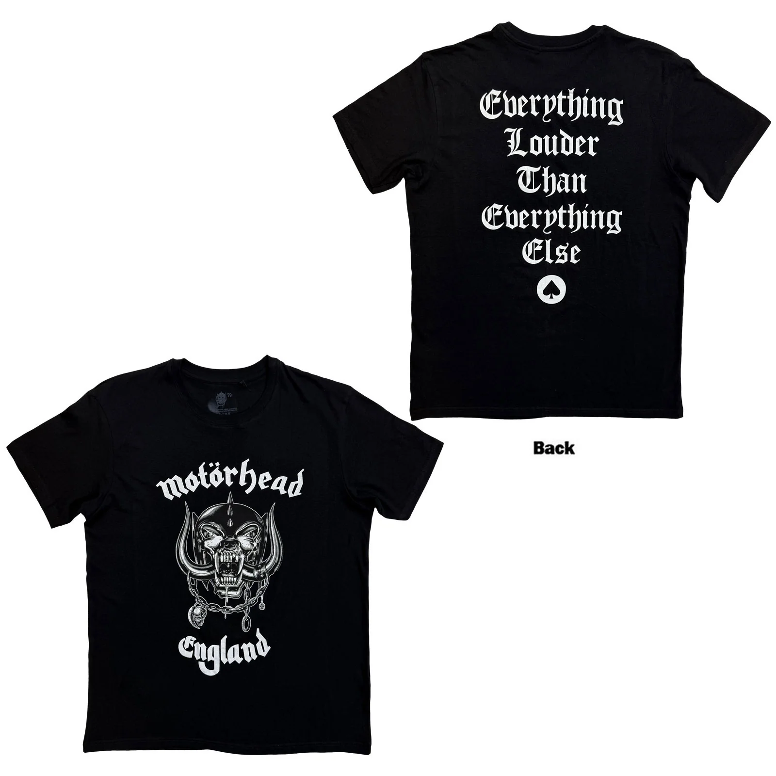 MOTORHEAD - ENGLAND - T-Shirt Black (Back Print)