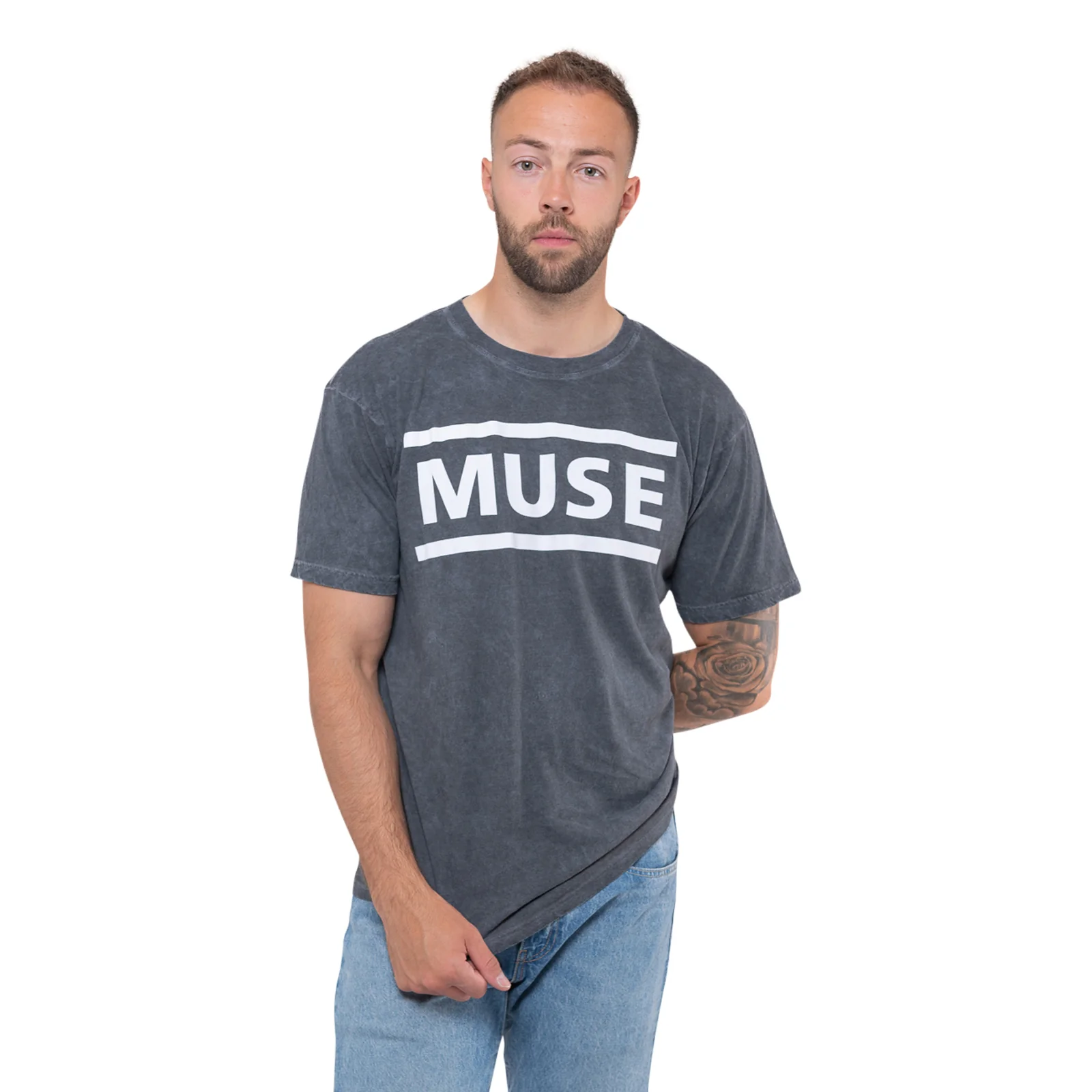 MUSE - LOGO - T-Shirt Black (Wash Collection) - Image 2