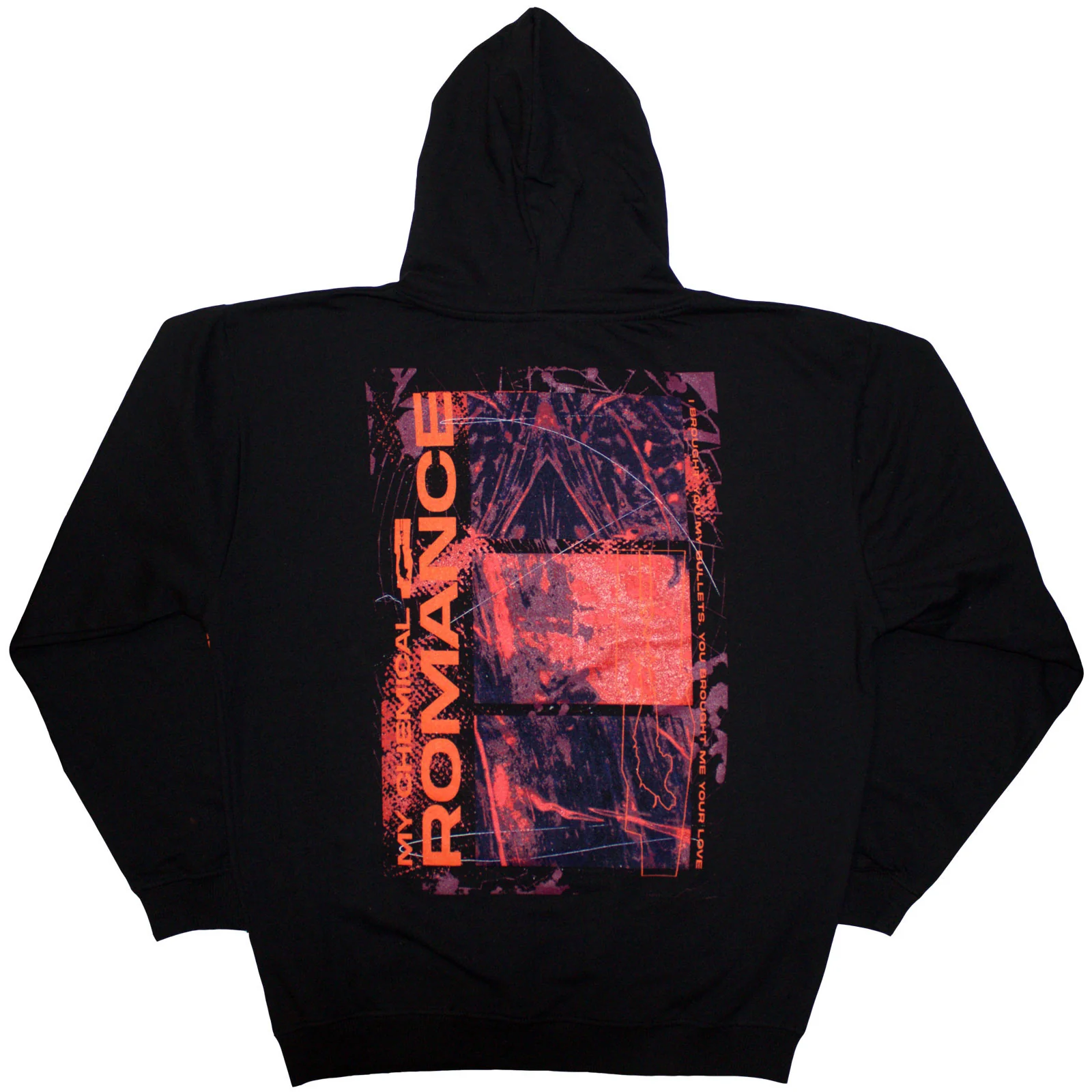 MY CHEMICAL ROMANCE - ROMANCE BULLETS - Pullover Hoodie Black (Back Print) - Image 2