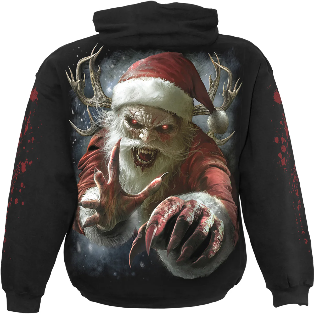 NAUGHTY OR NICE SANTA - Hoody Black - Image 2