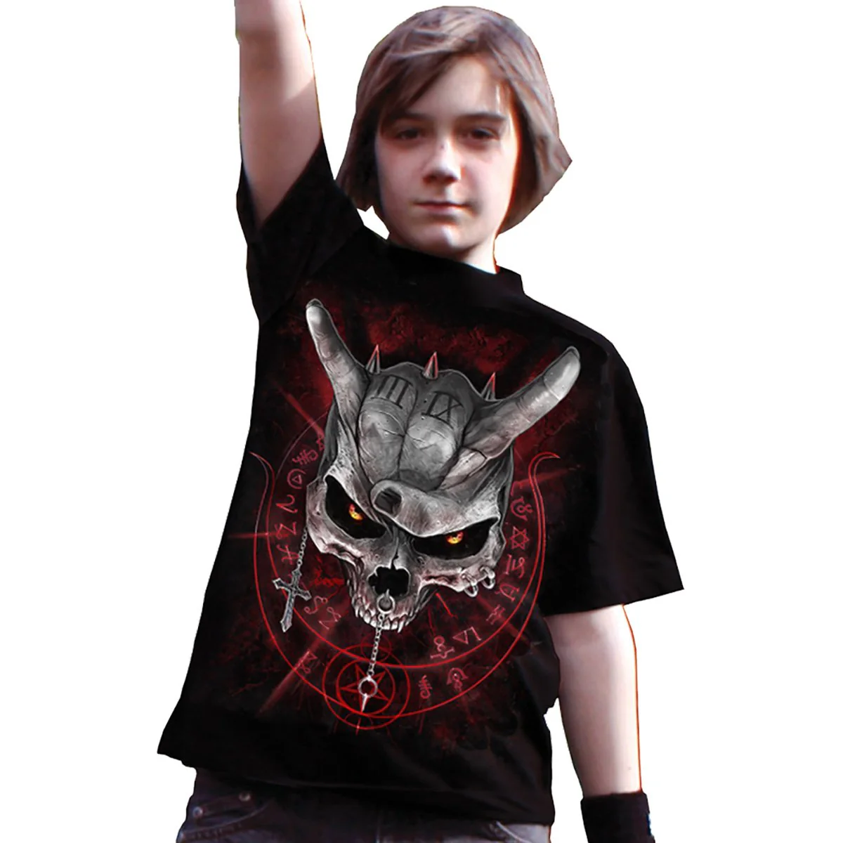 NEVER TOO LOUD - Kids T-Shirt Black - Image 3