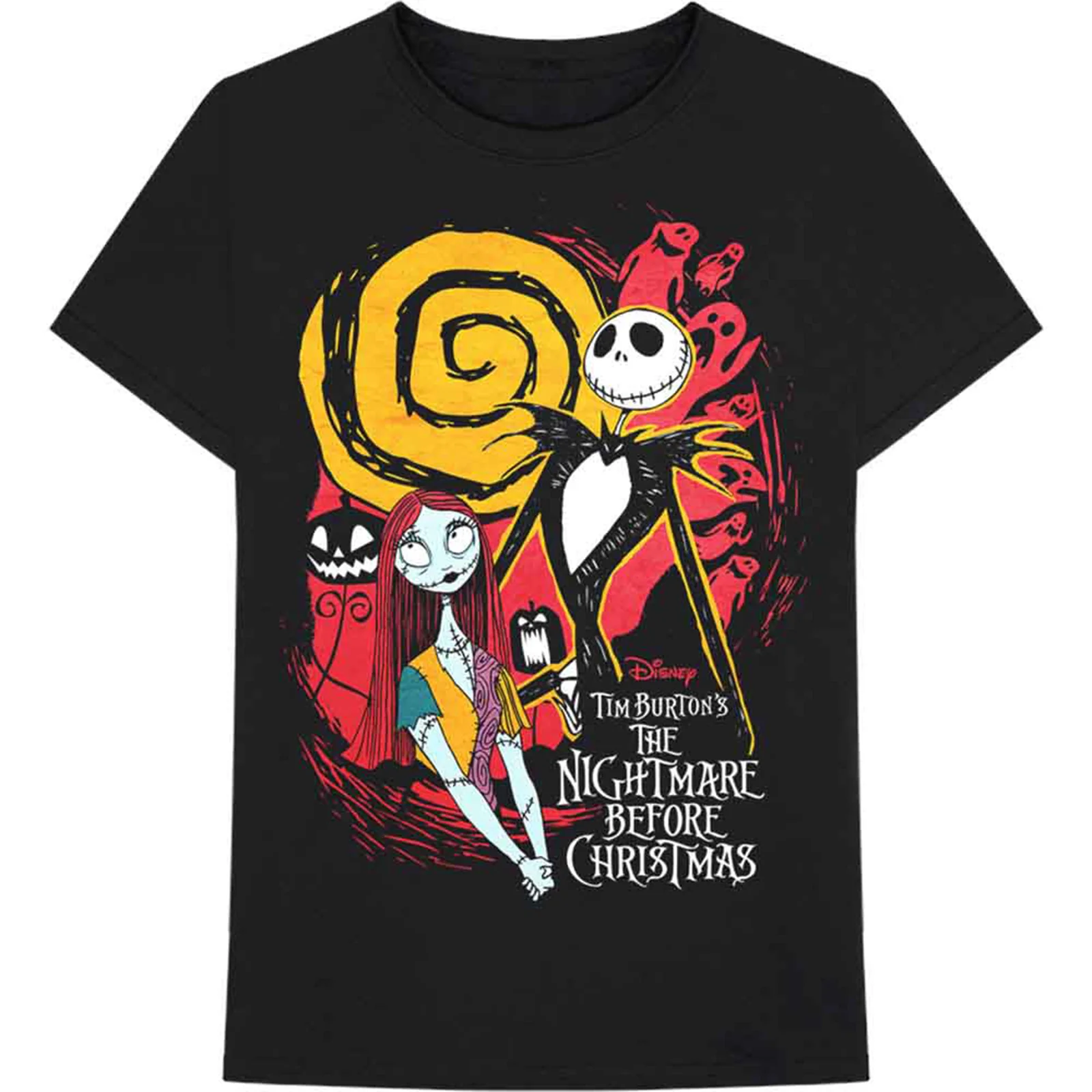 THE NIGHTMARE BEFORE CHRISTMAS - GHOSTS - T-Shirt Black