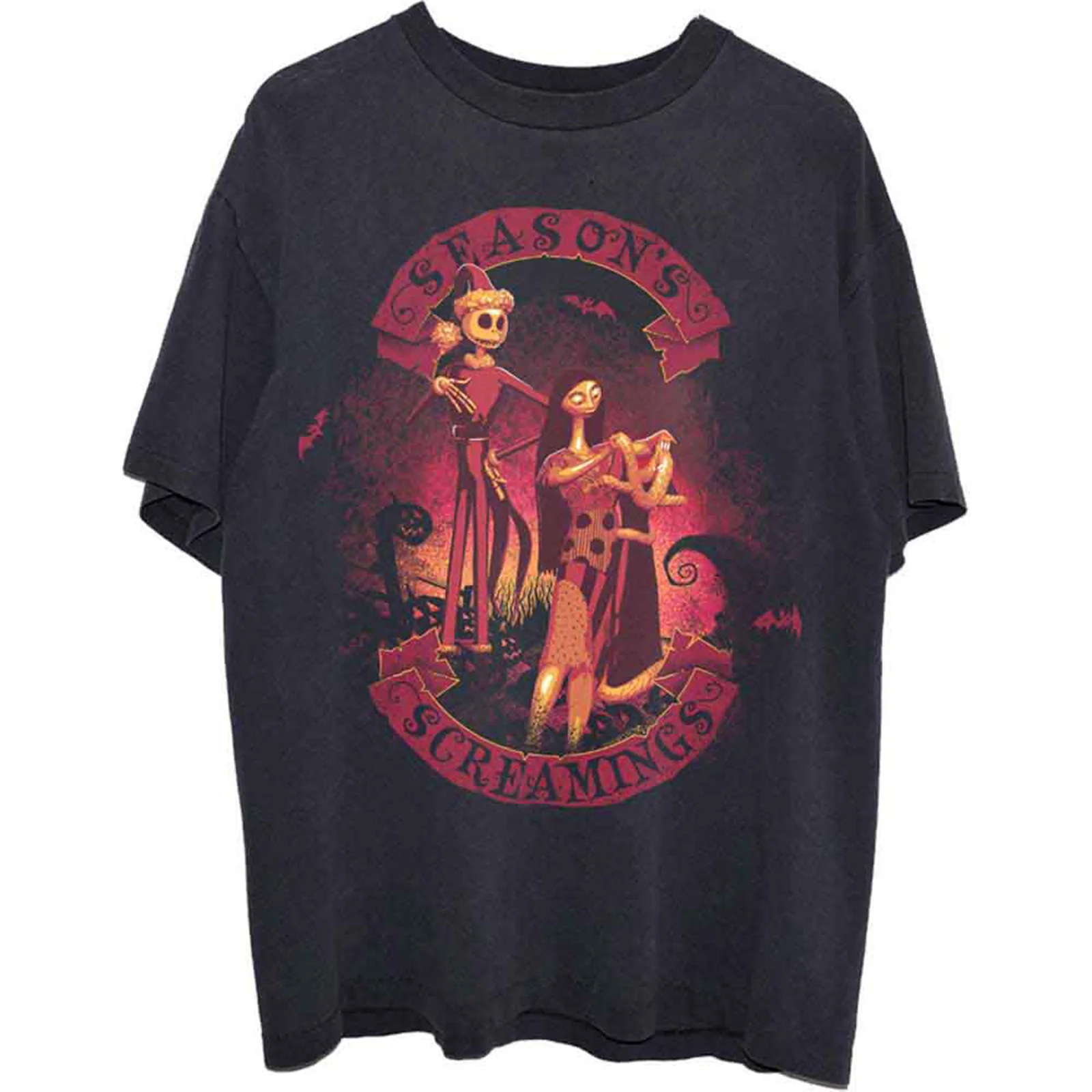 THE NIGHTMARE BEFORE CHRISTMAS - SEASON'S SCREAMINGS - T-Shirt Black