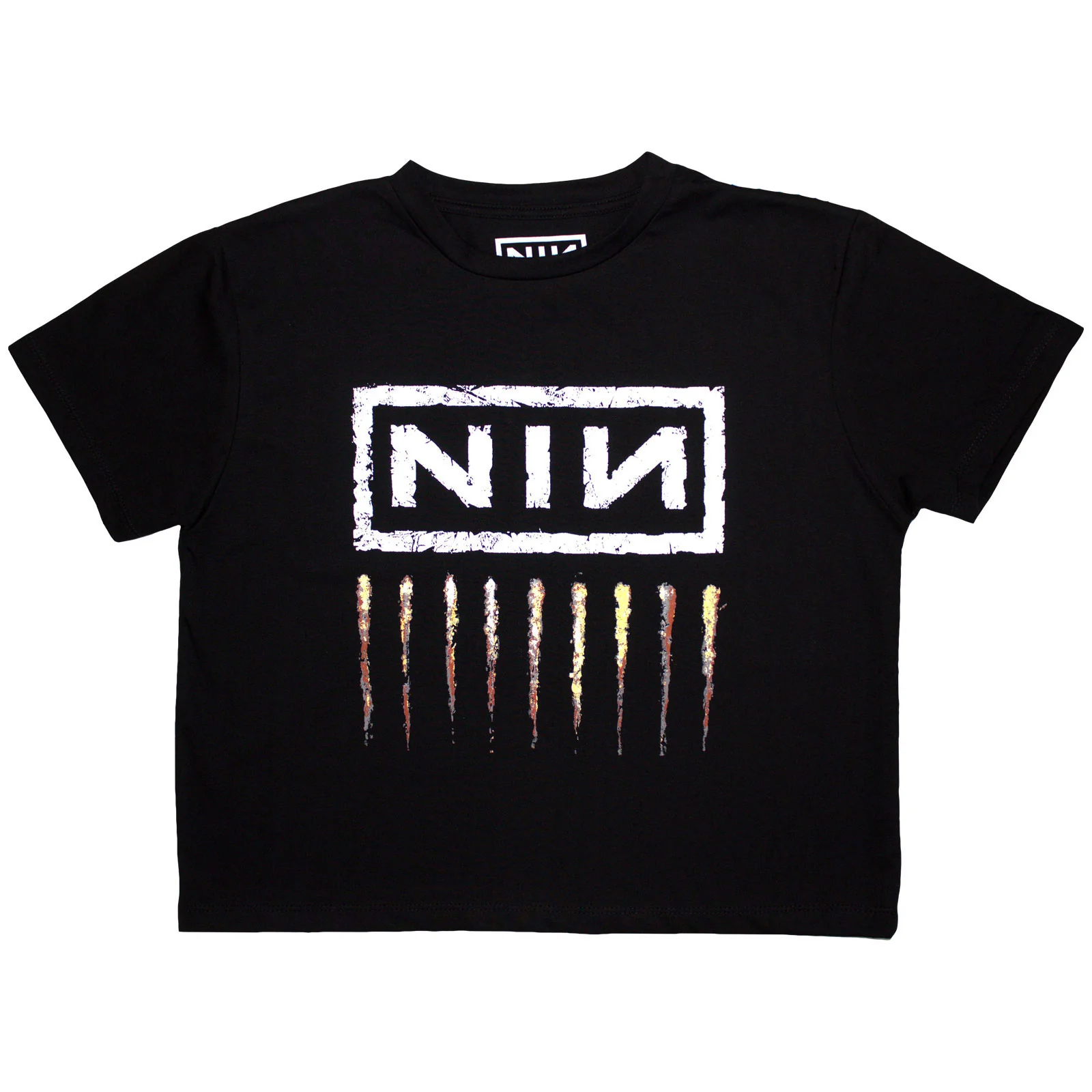 NINE INCH NAILS - DOWNWARD SPIRAL - Crop Top Black