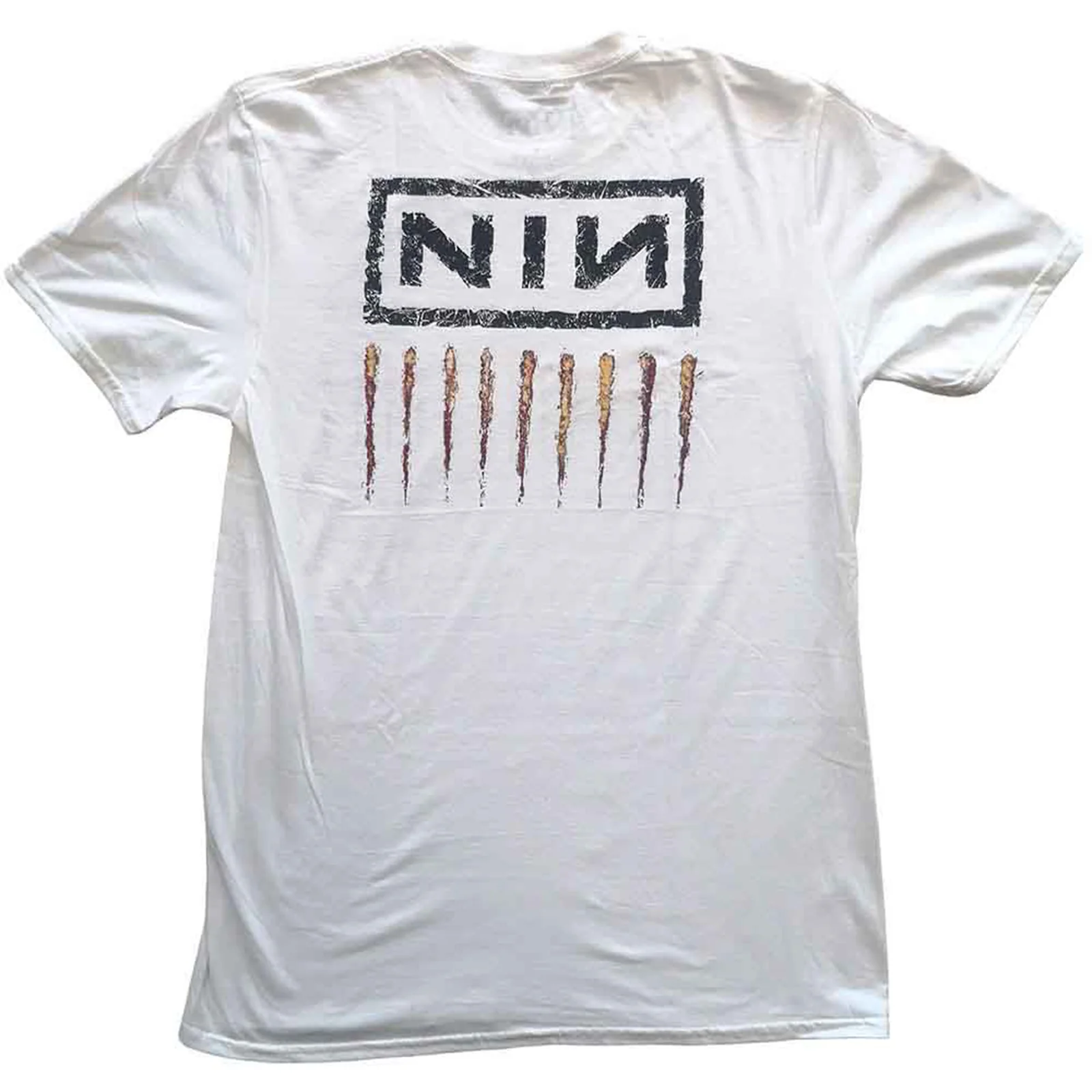 NINE INCH NAILS - DOWNWARD SPIRAL - T-Shirt White (Back Print) - Image 2