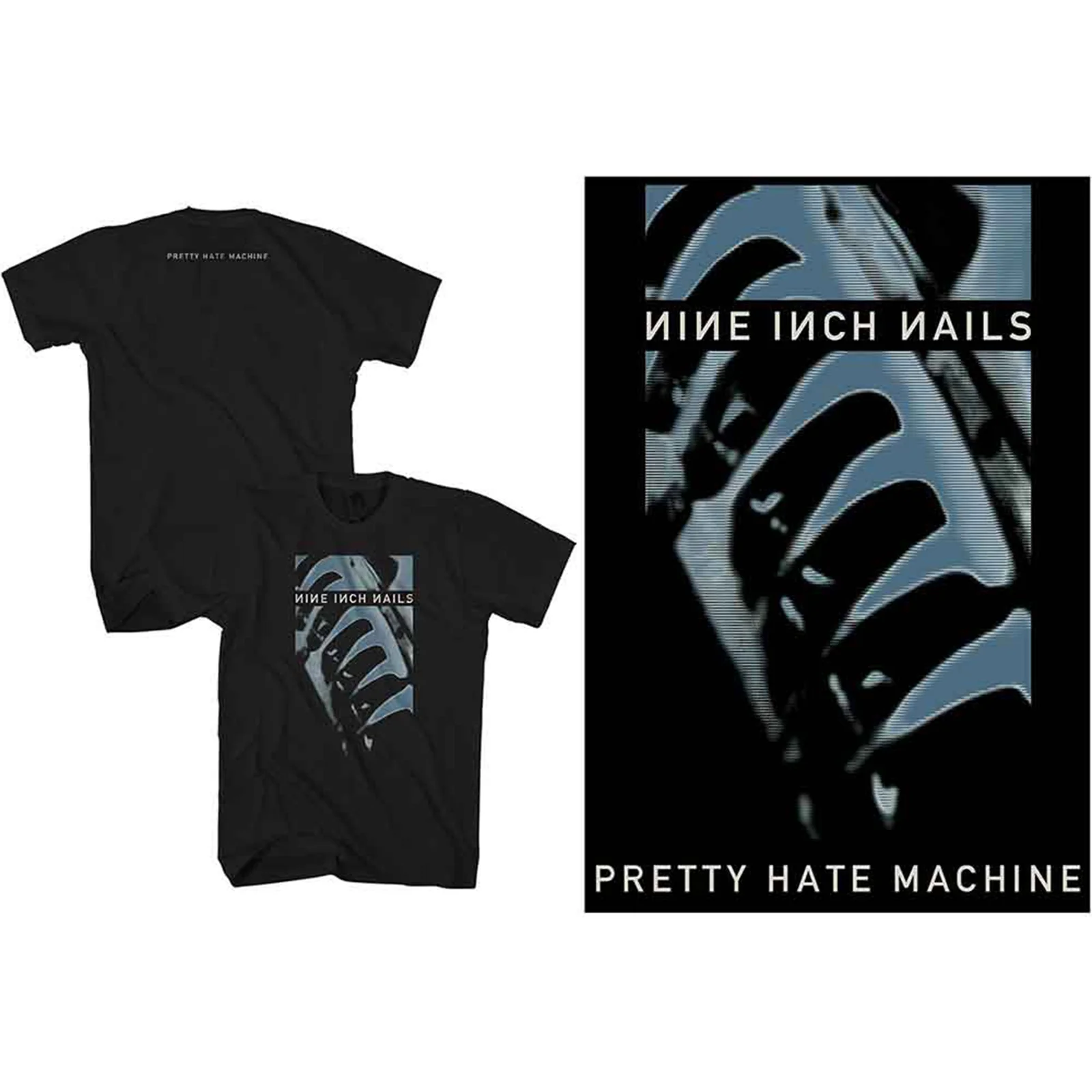 NINE INCH NAILS - PRETTY HATE MACHINE - T-Shirt Black (Back Print) - Image 2
