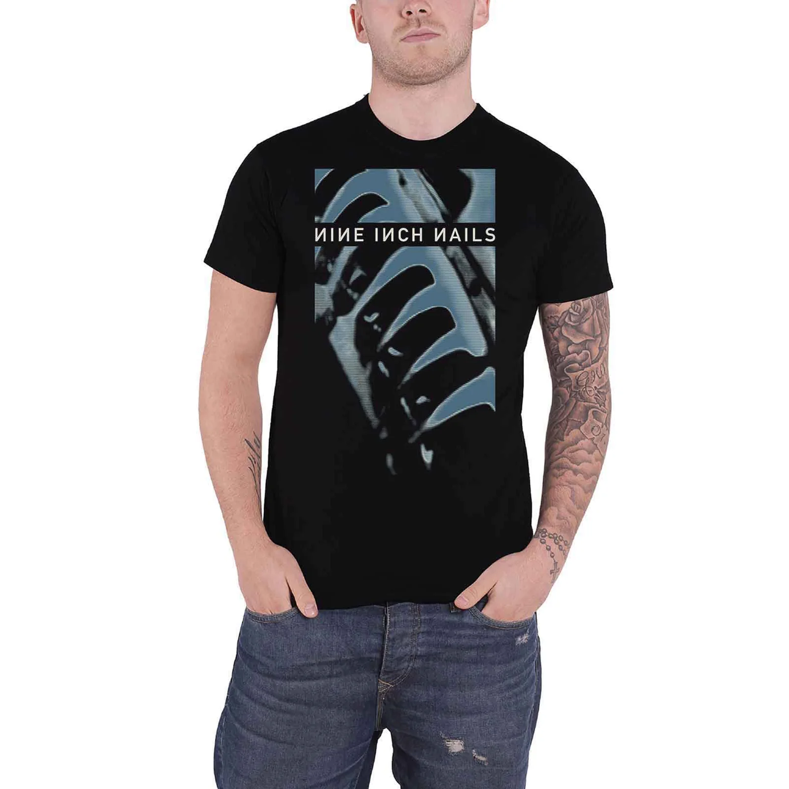 NINE INCH NAILS - PRETTY HATE MACHINE - T-Shirt Black (Back Print) - Image 3