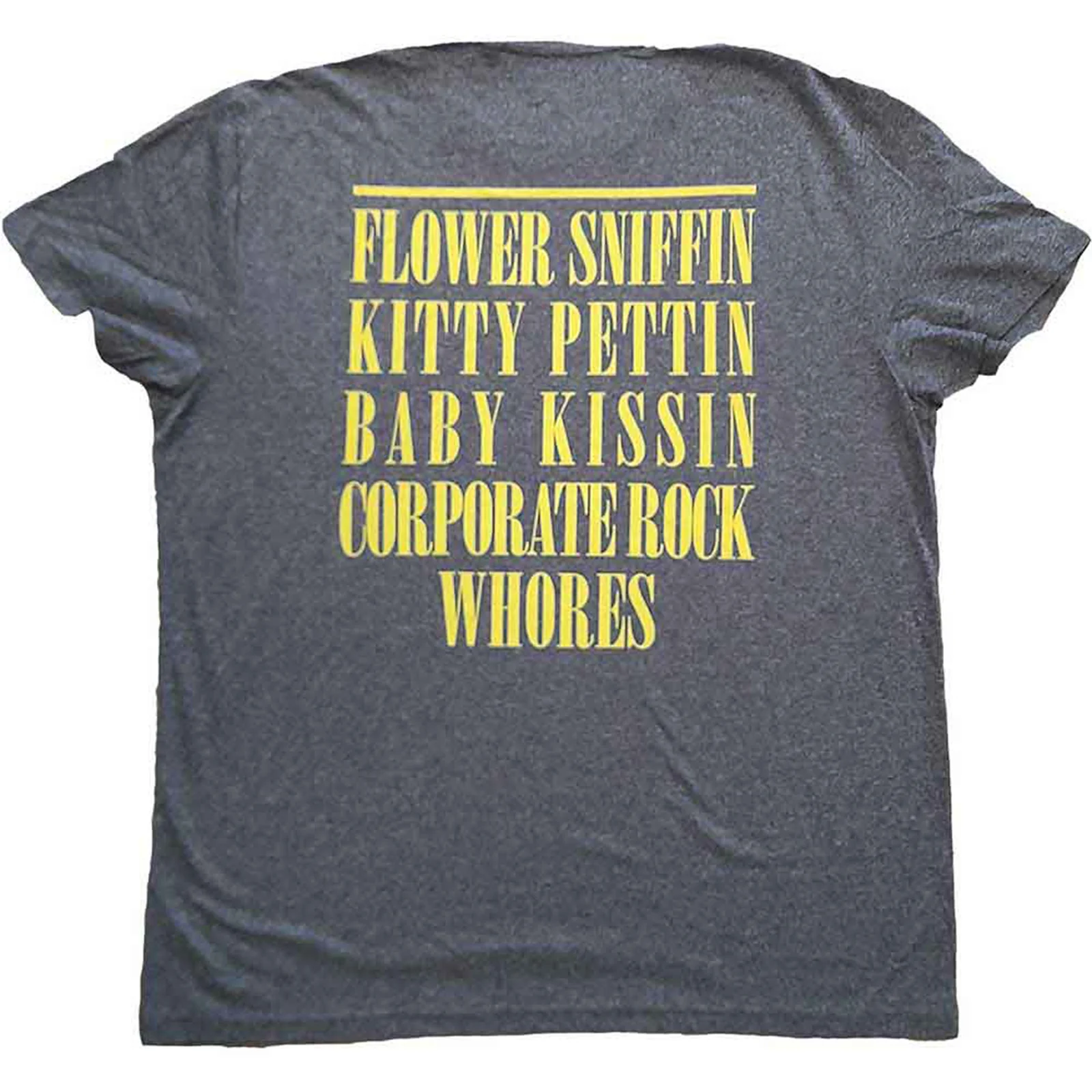 NIRVANA - FLOWER SNIFFIN - T-Shirt Black (Back Print) - Image 2