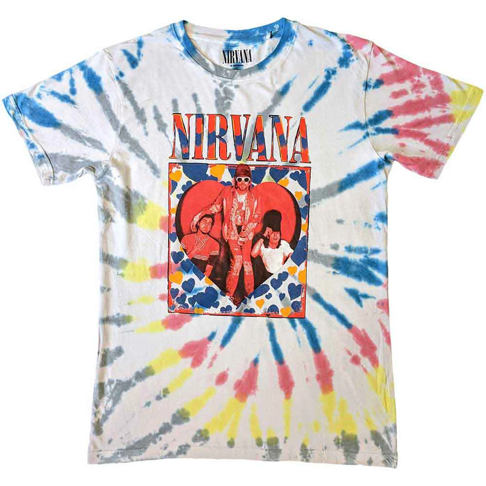 NIRVANA - HEART - T-Shirt White (Wash Collection)