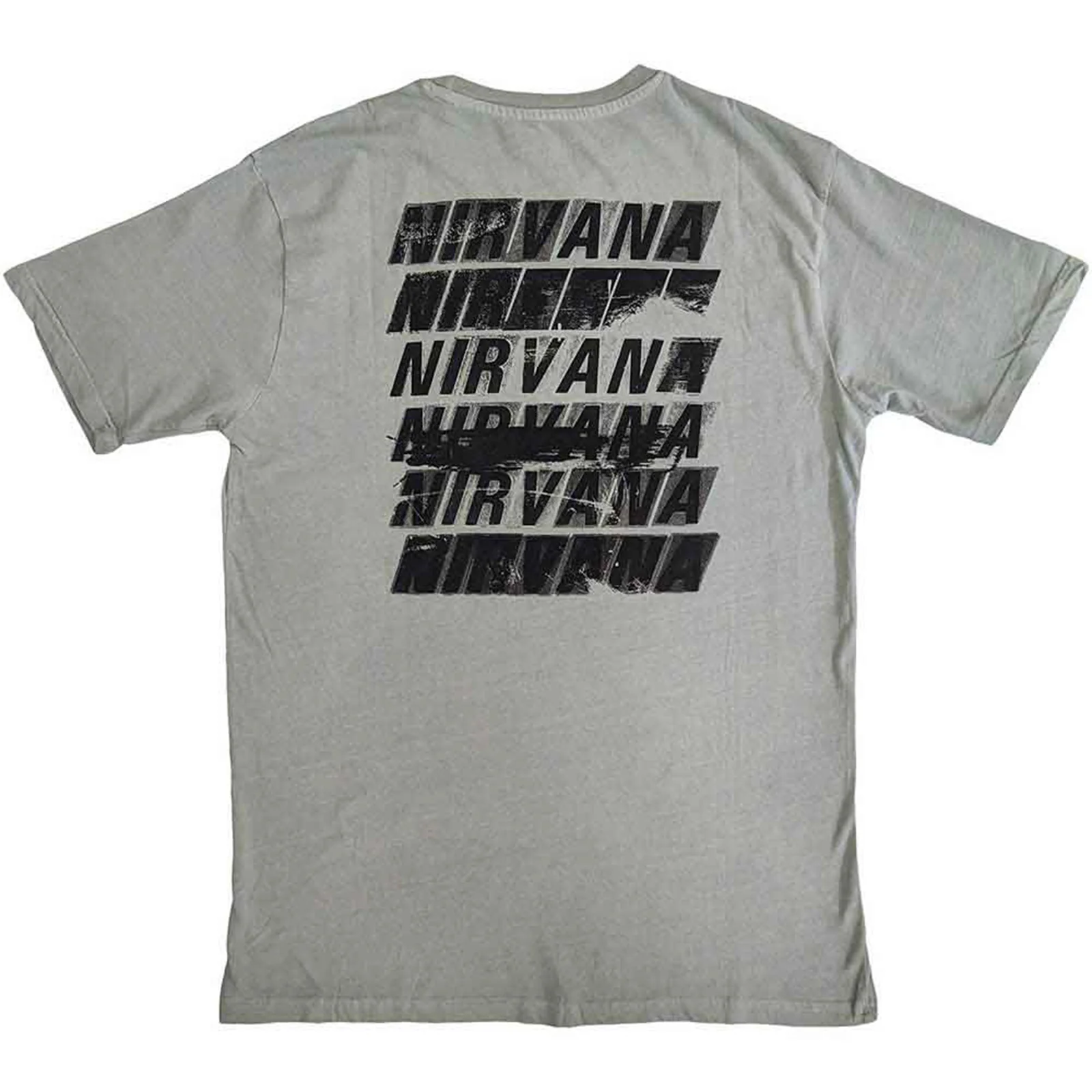 NIRVANA - INCESTICIDE STACKED LOGO - T-Shirt Green (Back Print) - Image 2