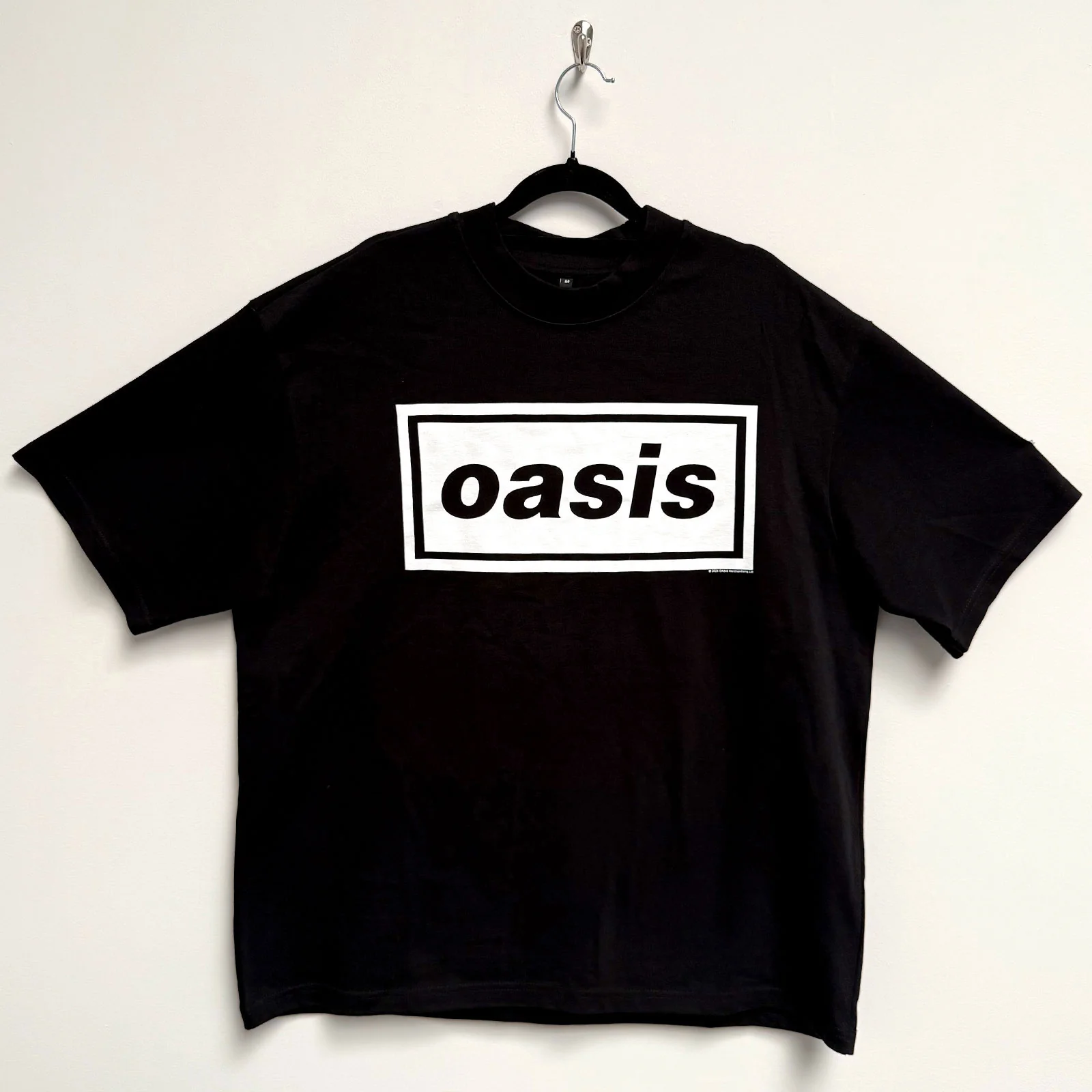 OASIS - DECCA LOGO - Oversized Boxy T-Shirt Black