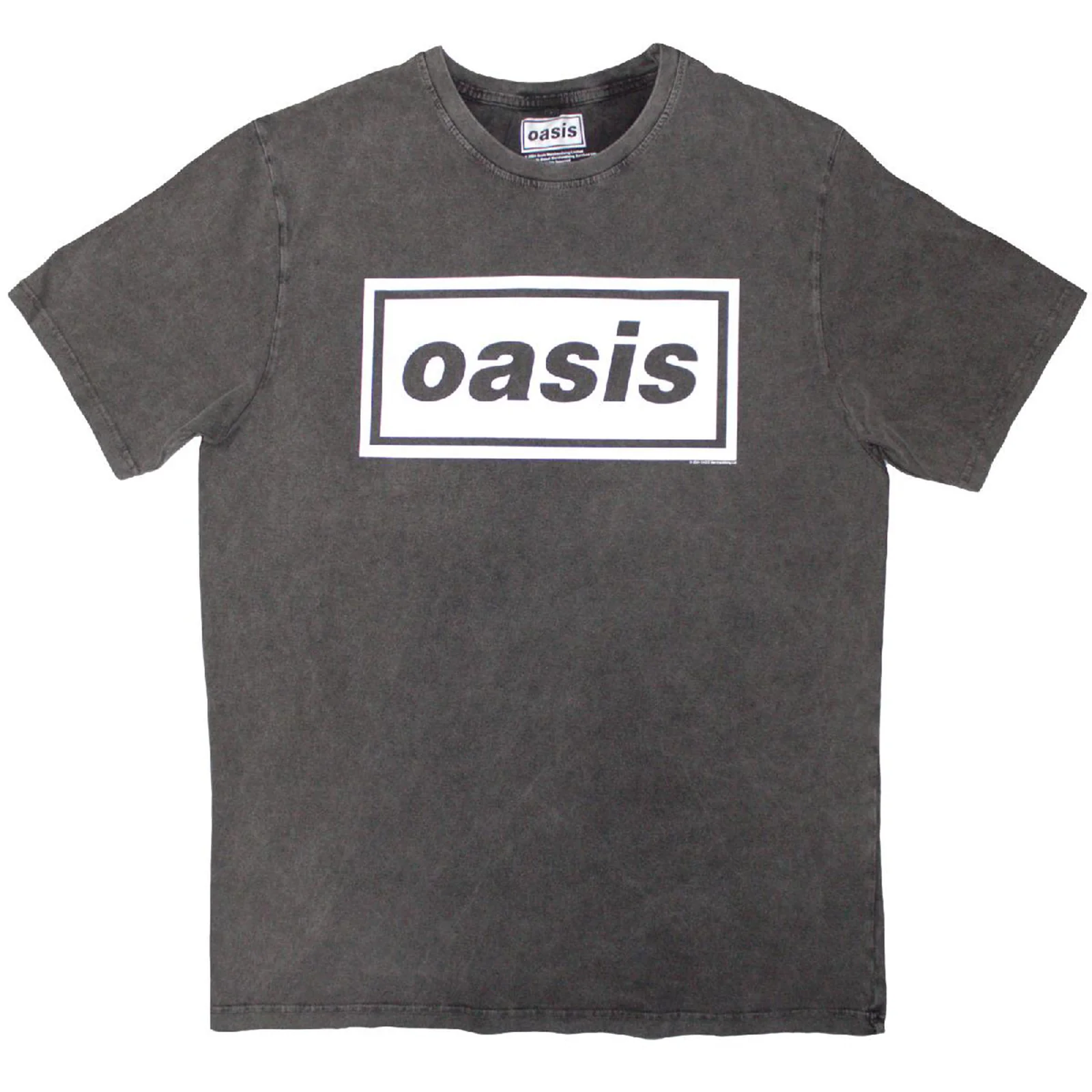 OASIS - DECCA LOGO - Stone Wash T-Shirt Grey