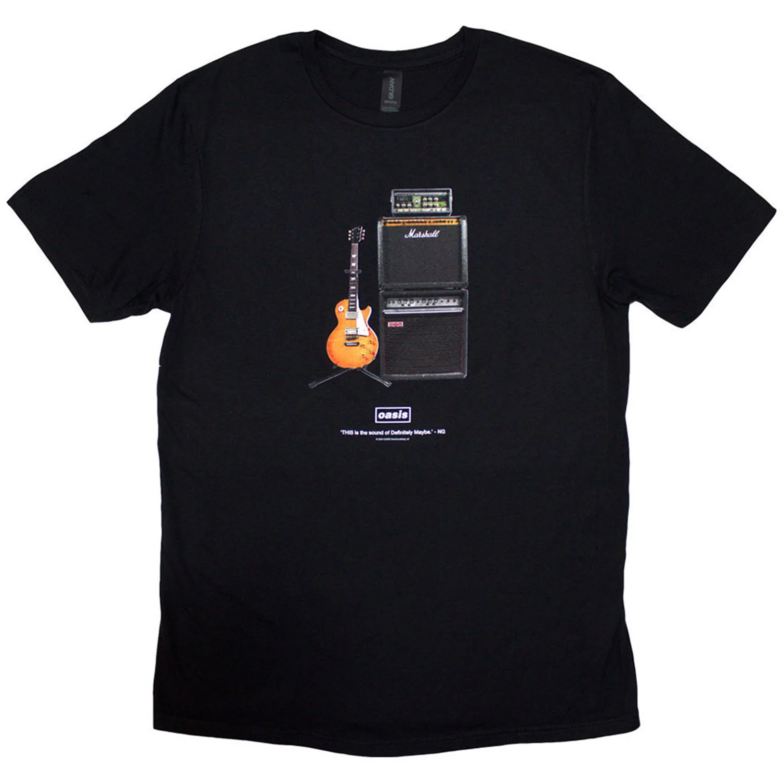 OASIS - DEFINITELY MAYBE GUITAR - T-Shirt Black