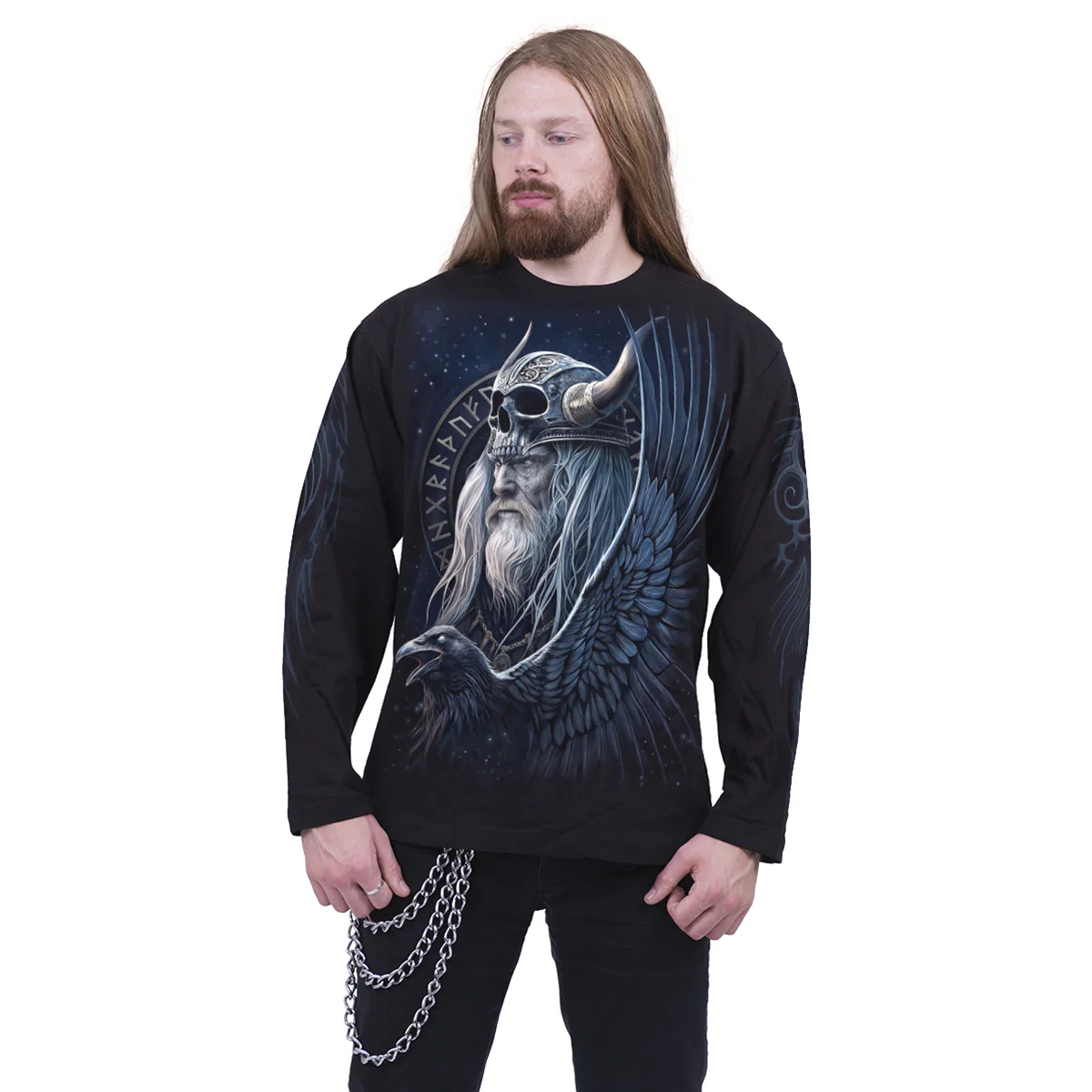 ODIN'S WARRIOR - Longsleeve T-Shirt Black - Image 3