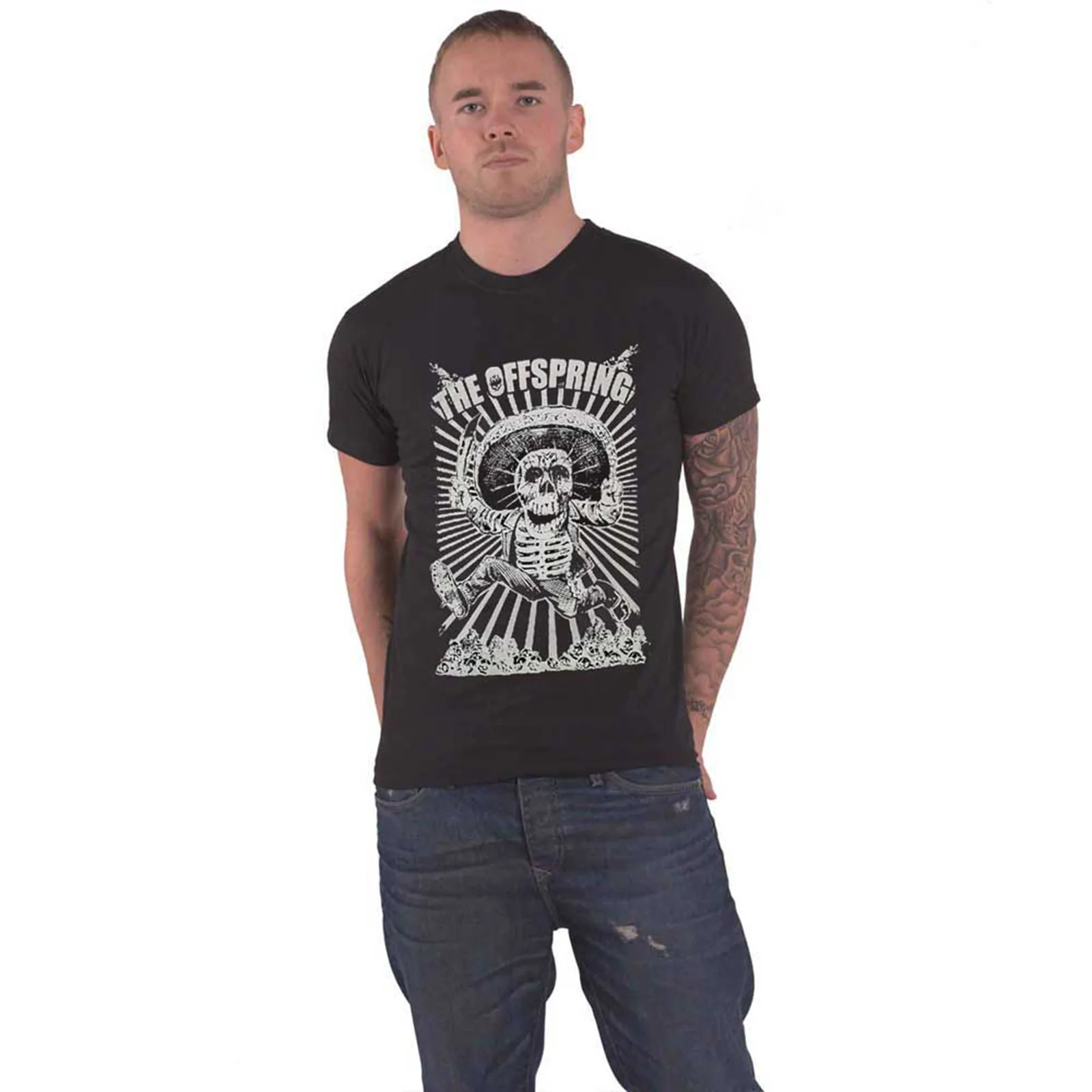 THE OFFSPRING - JUMPING SKELETON - T-Shirt Black - Image 2