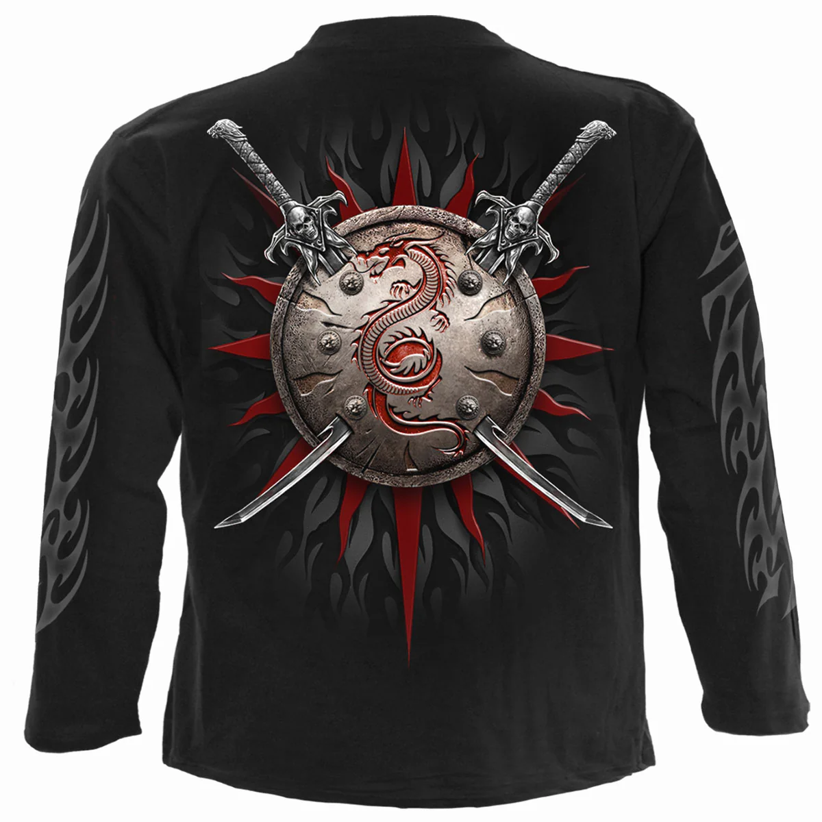 ORIENTAL DRAGON - Longsleeve T-Shirt Black - Image 2