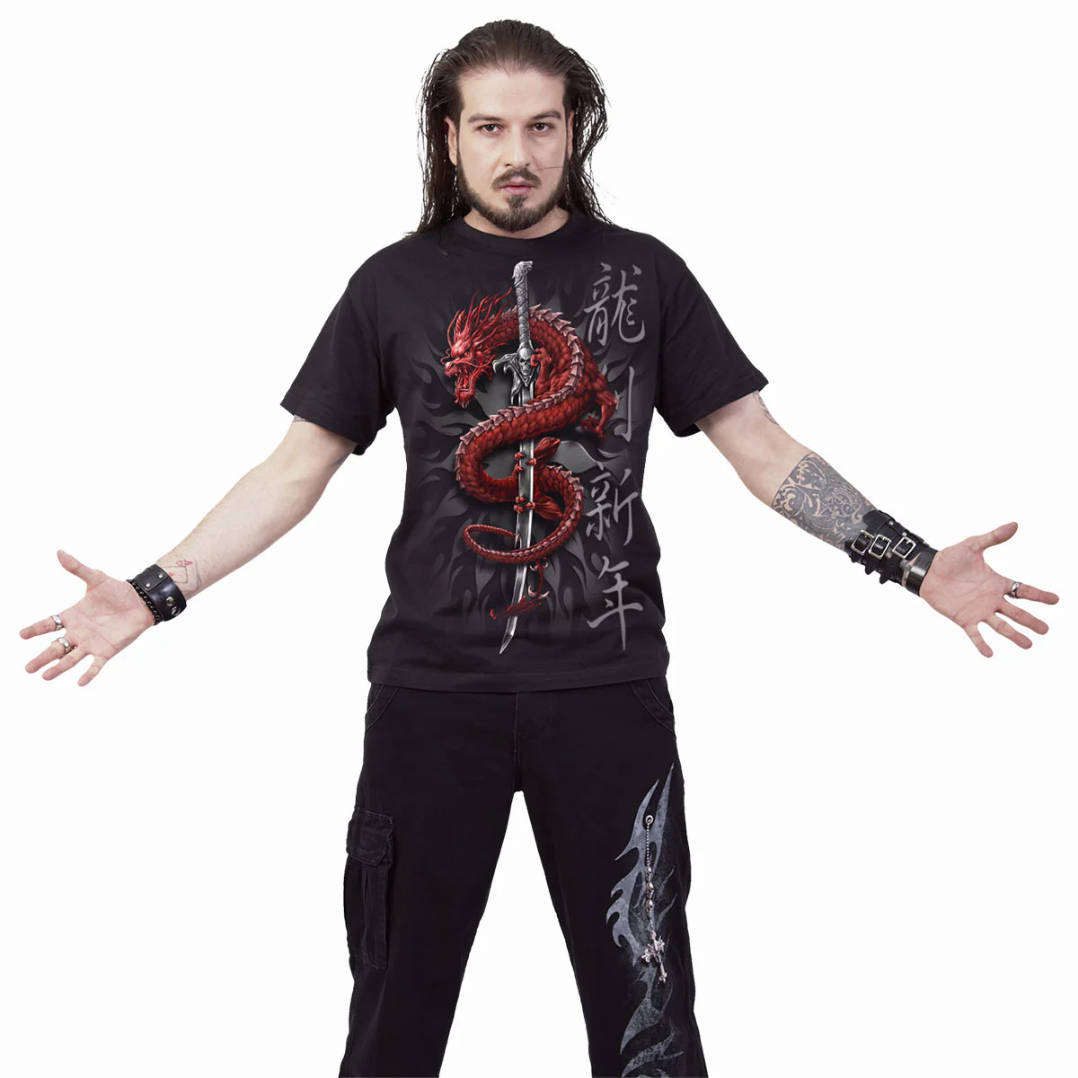 ORIENTAL DRAGON  - T-Shirt Black - Image 3