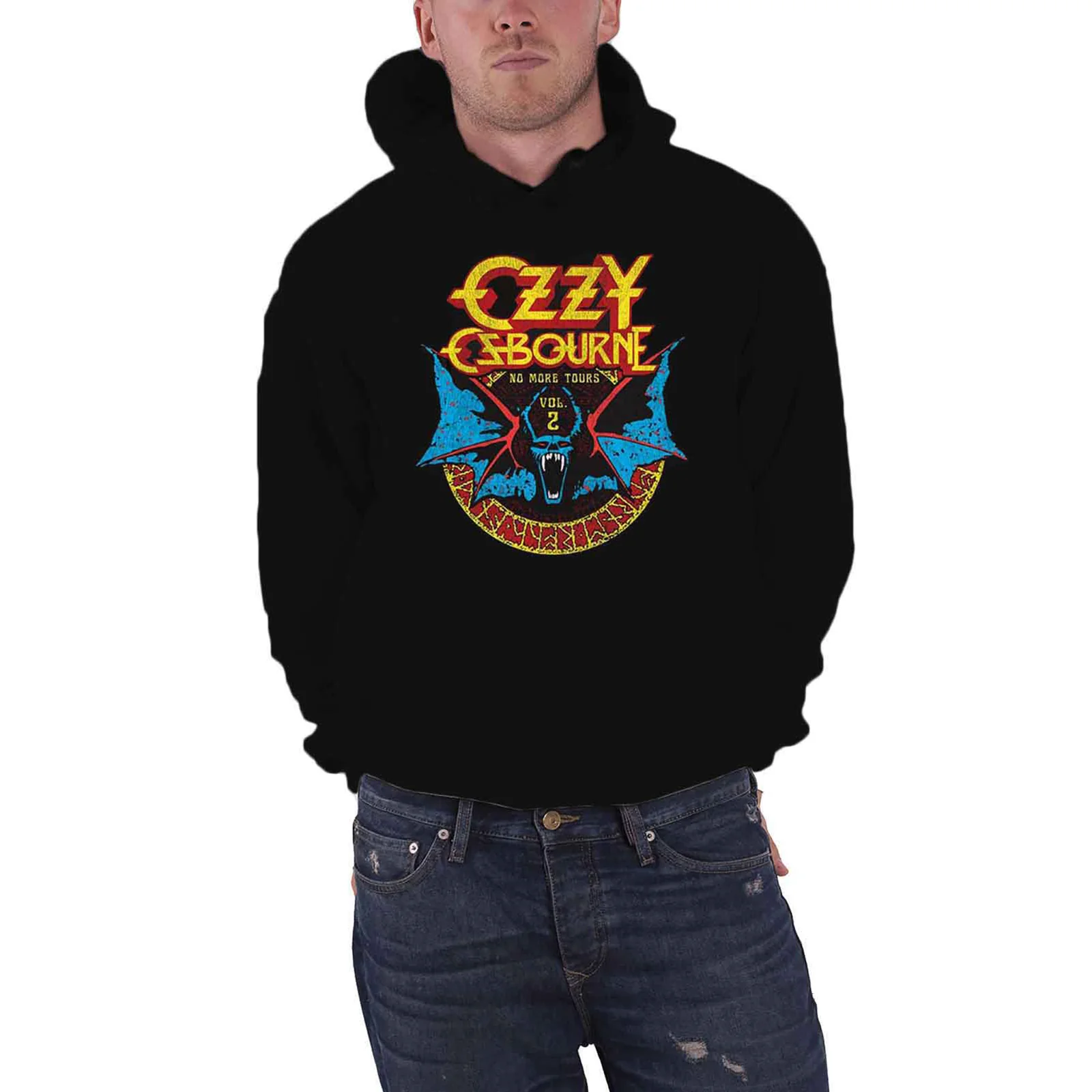 OZZY OSBOURNE - BAT CIRCLE - Pullover Hoodie Black - Image 2