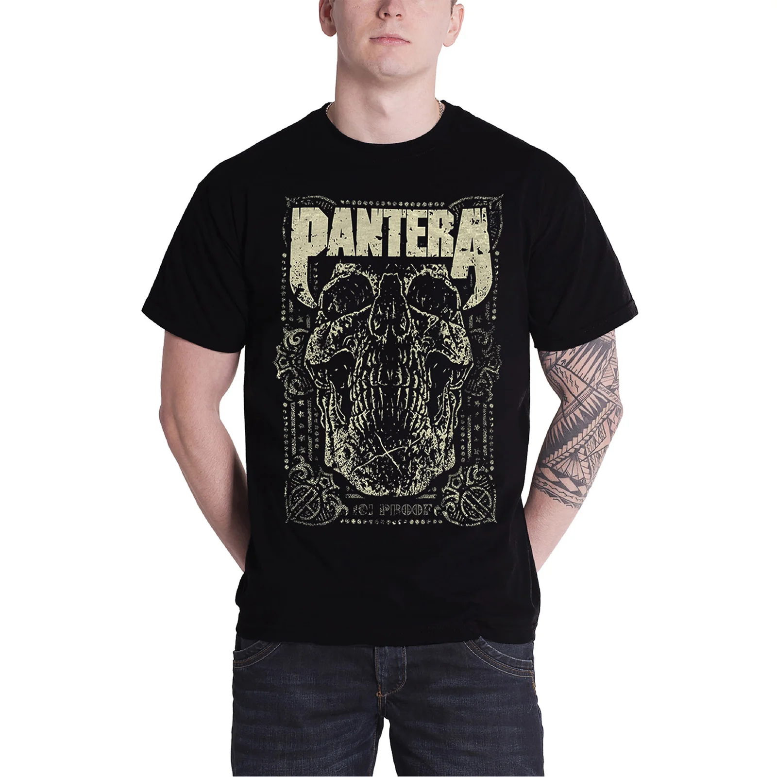 PANTERA - 101 PROOF SKULL - T-Shirt Black - Image 2