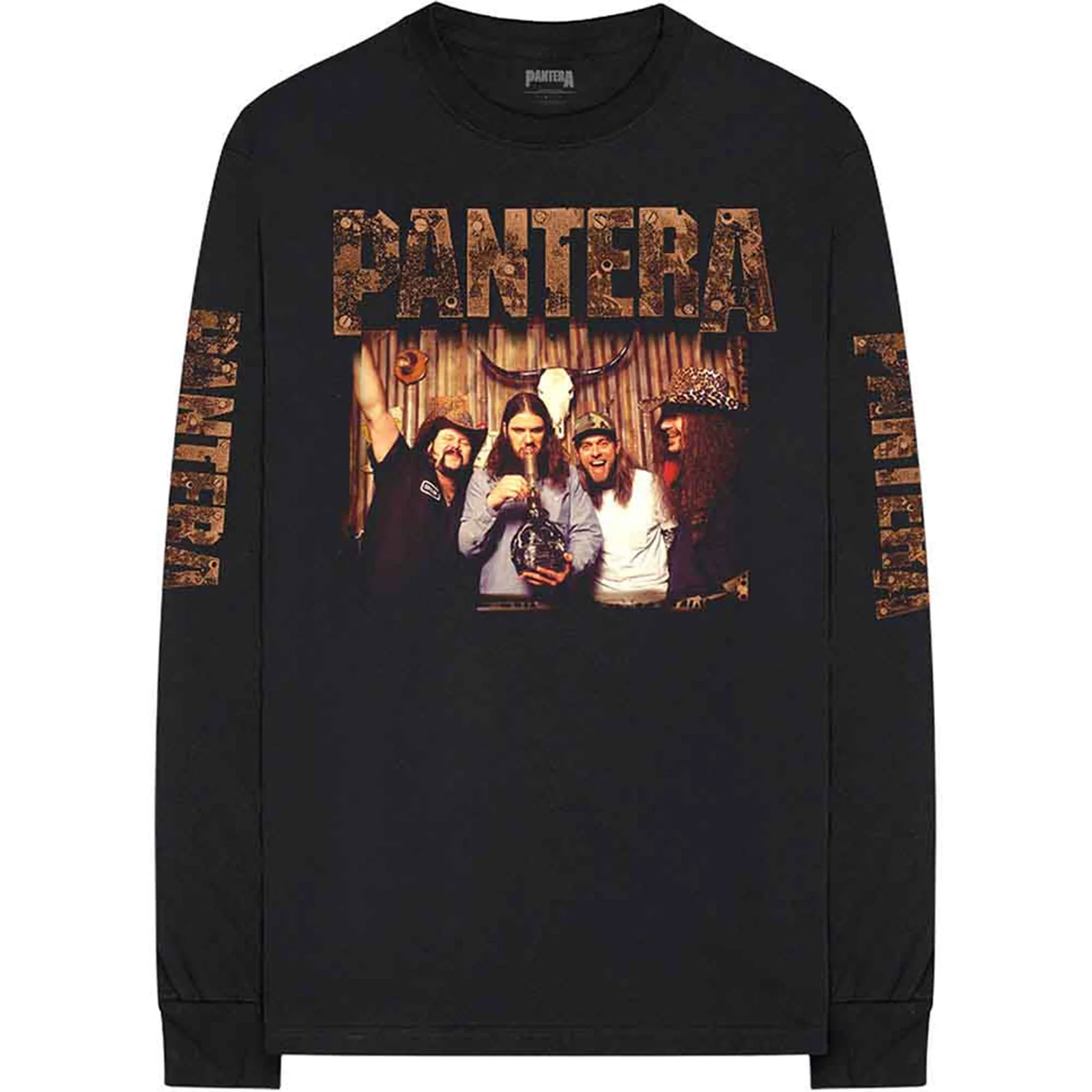 PANTERA - BONG GROUP - Long Sleeve T-Shirt Black (Sleeve Print)