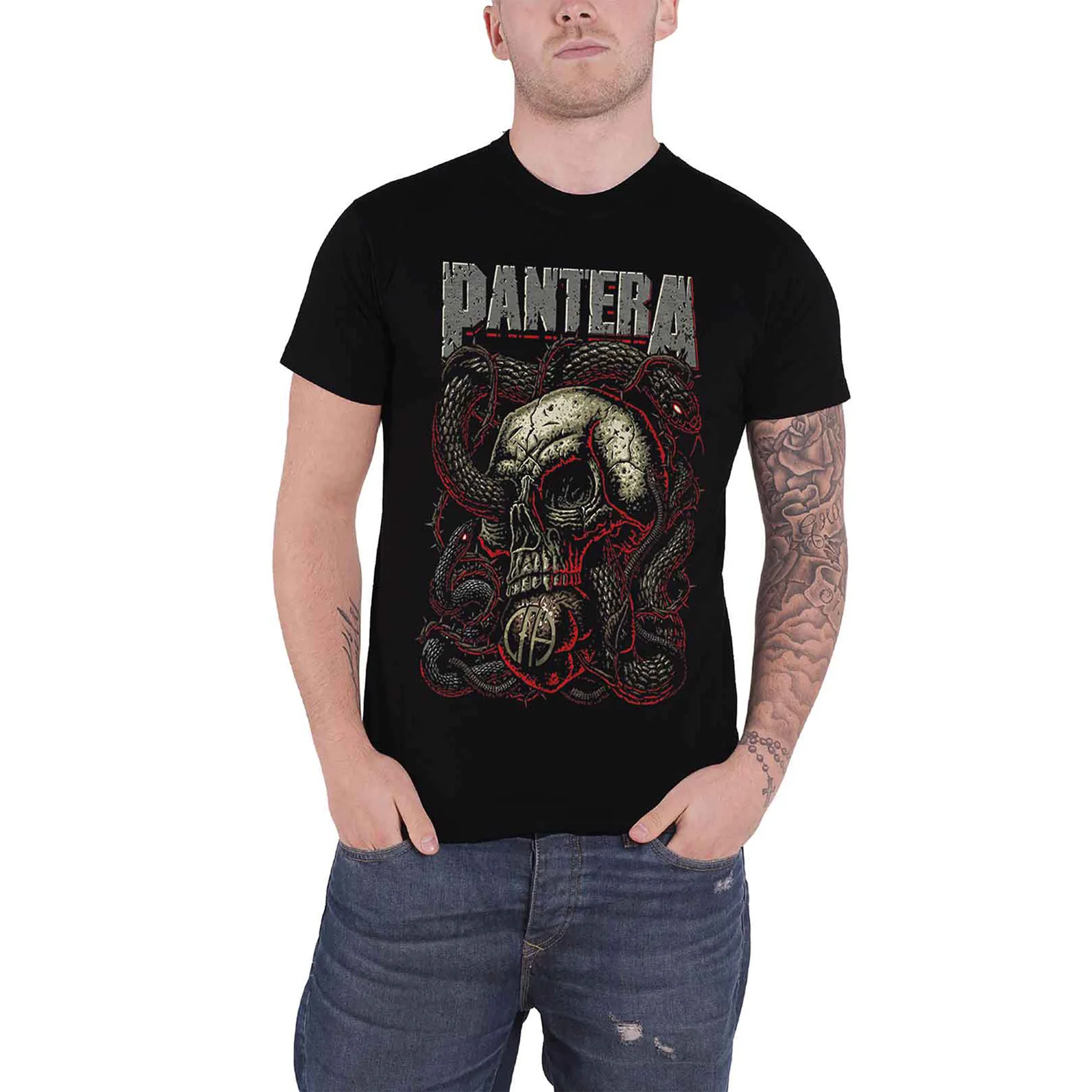 PANTERA - SERPENT SKULL - T-Shirt Black - Image 2