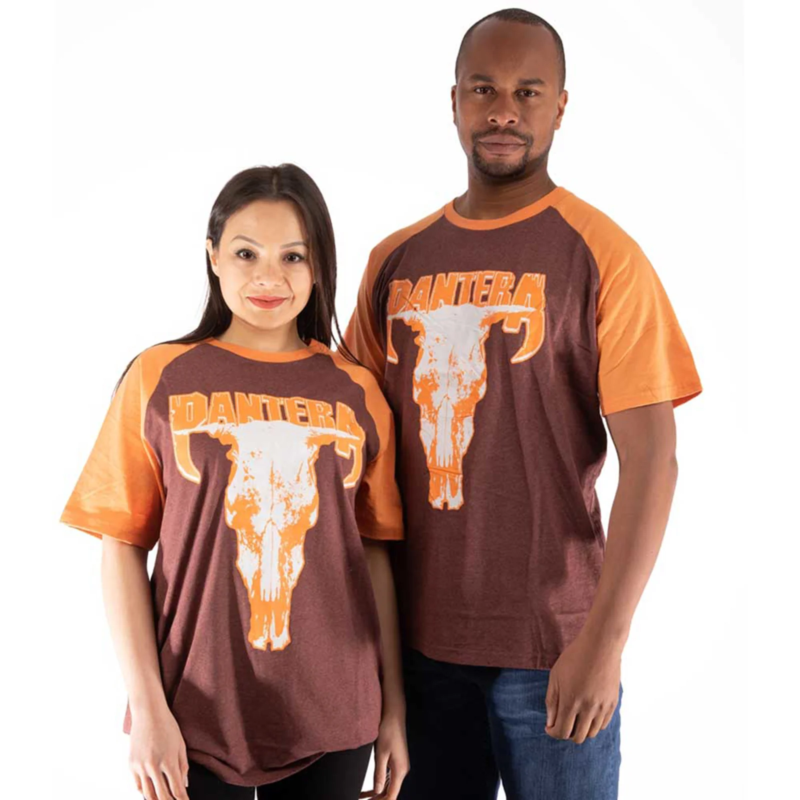 PANTERA - SKULL - Raglan T-Shirt Brown - Image 3