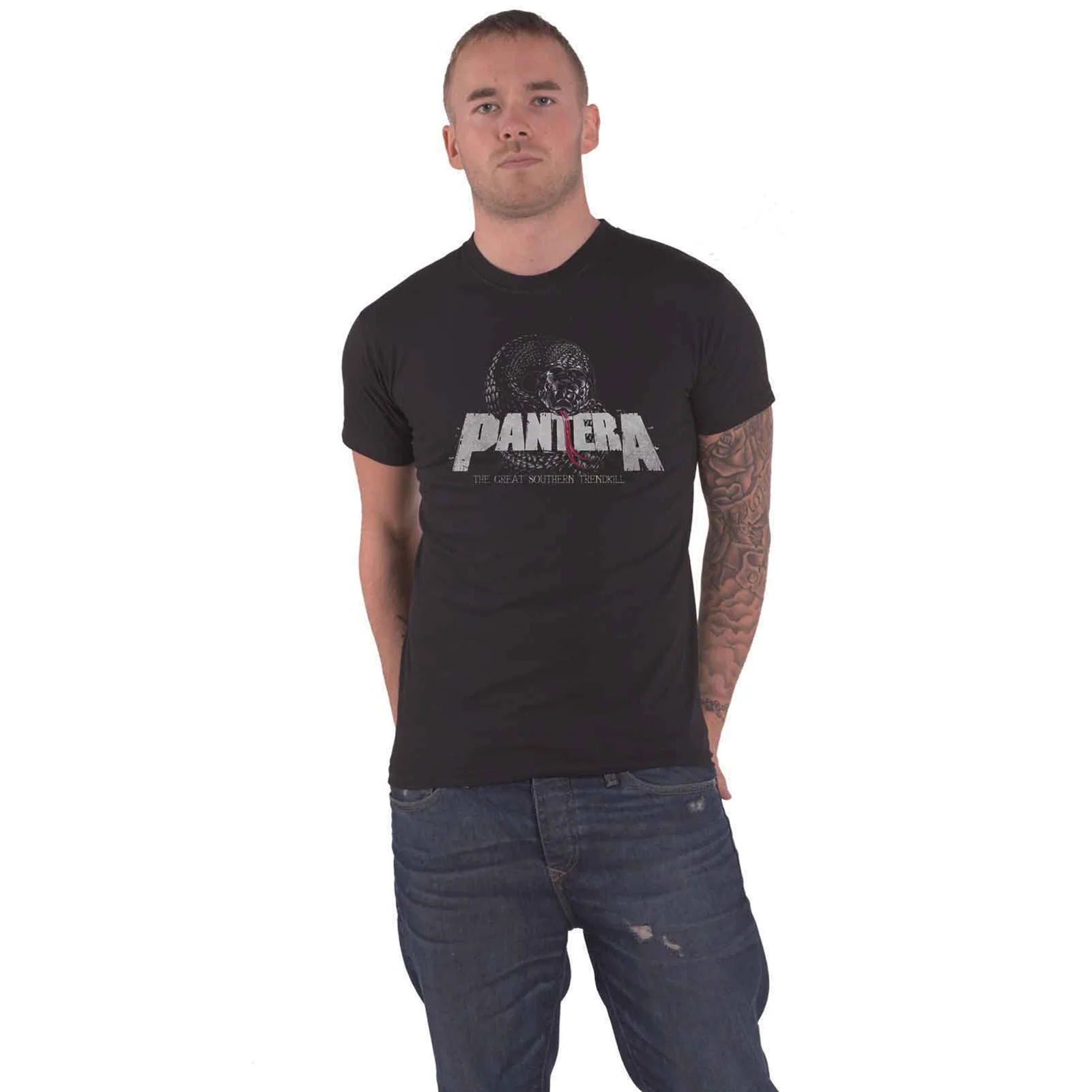 PANTERA - SNAKE LOGO - T-Shirt Black - Image 2