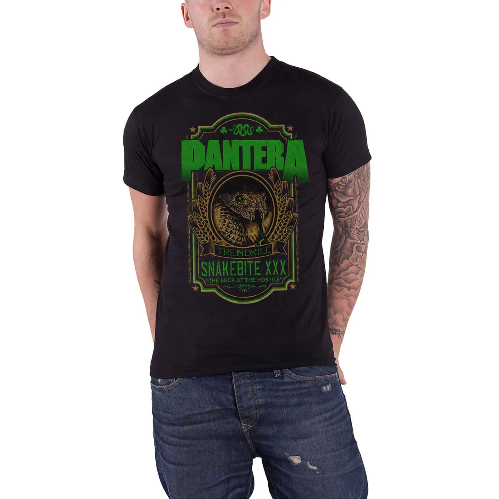PANTERA - SNAKEBITE XXX LABEL - T-Shirt Black - Image 2