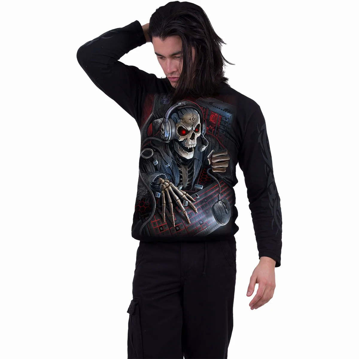 PC GAMER - Longsleeve T-Shirt Black - Image 3