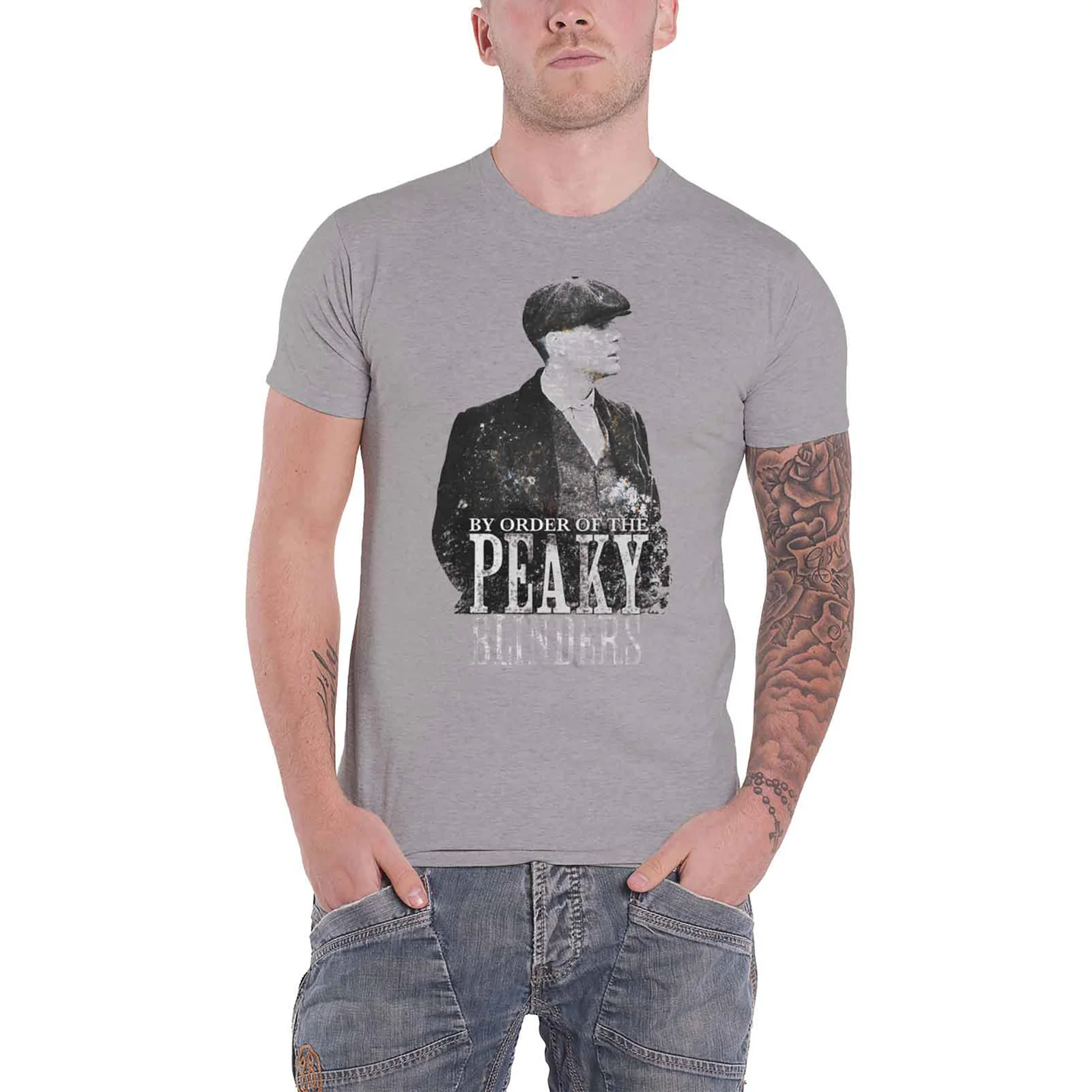 PEAKY BLINDERS - GREY CHARACTER - T-Shirt Grey - Image 2