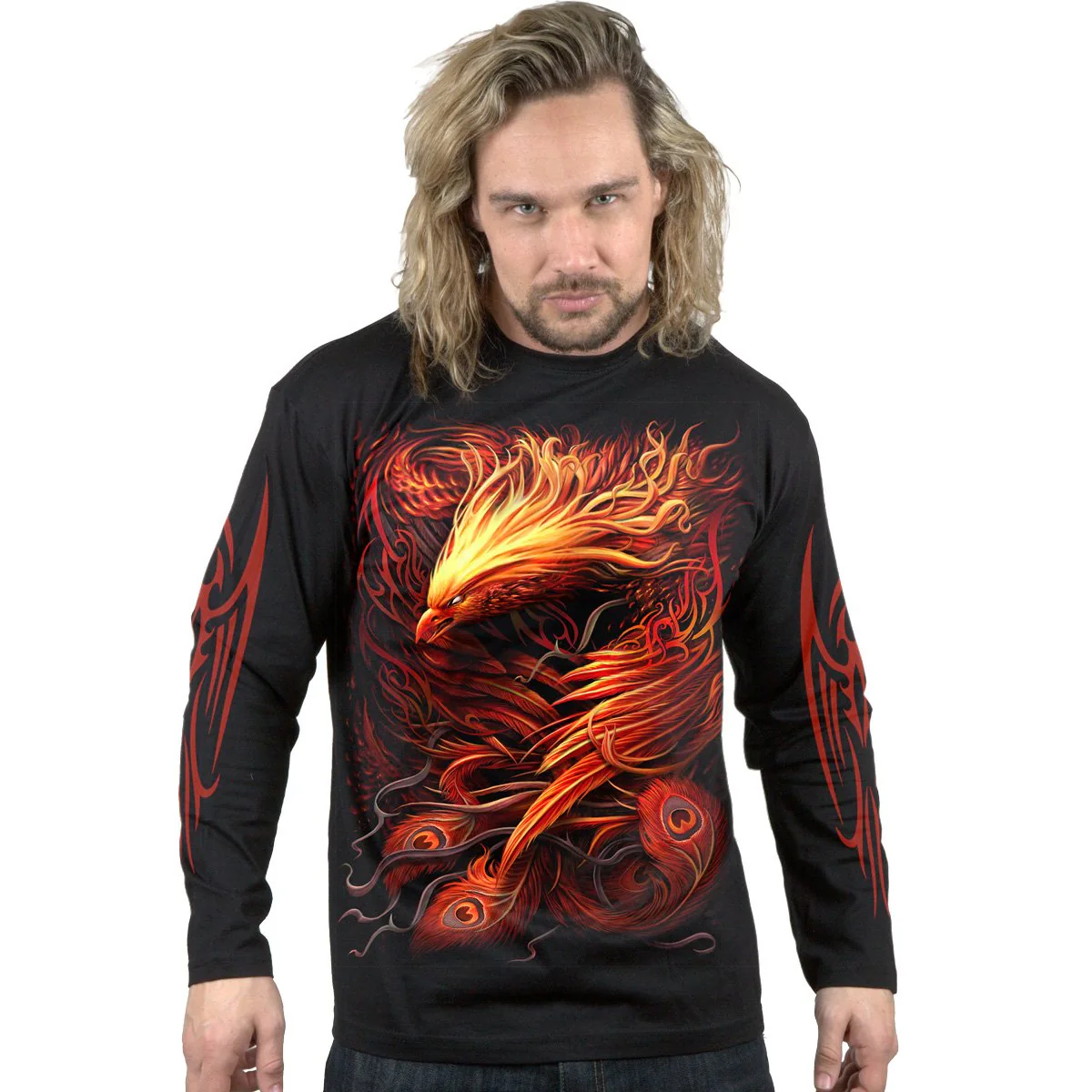 PHOENIX ARISEN - Longsleeve T-Shirt Black - Image 3