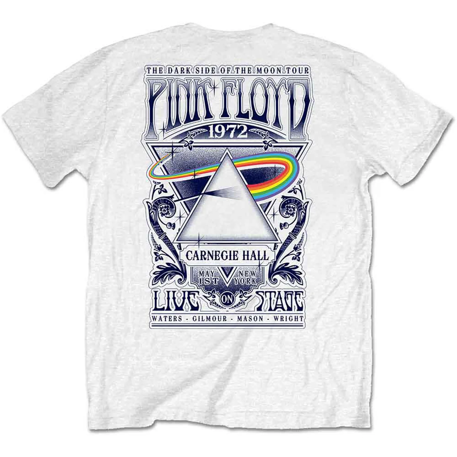 PINK FLOYD - CARNEGIE HALL - Retail Pack T-Shirt White (Back Print) - Image 2