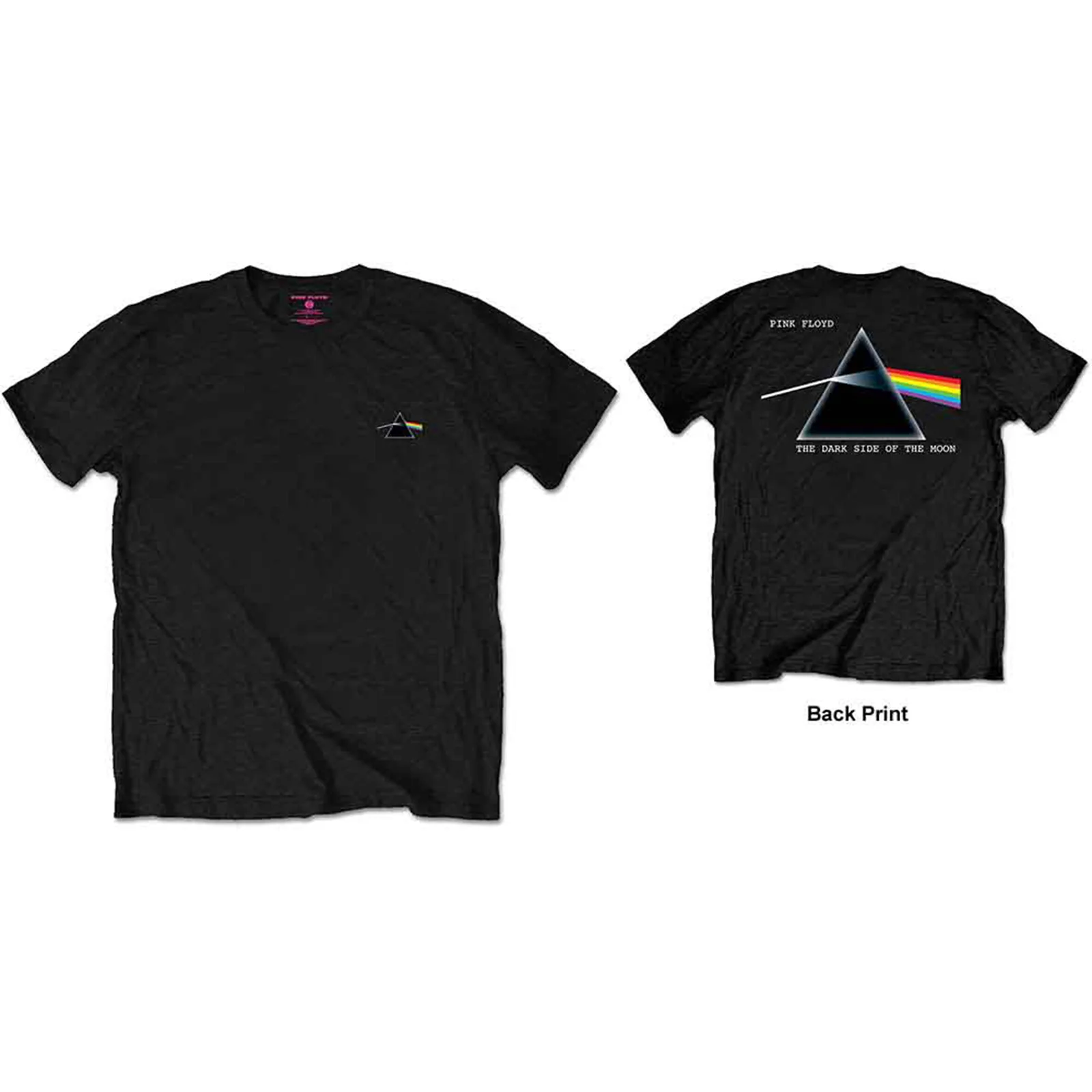 PINK FLOYD - DARK SIDE OF THE MOON PRISM - Retail Pack T-Shirt Black (Back Print)