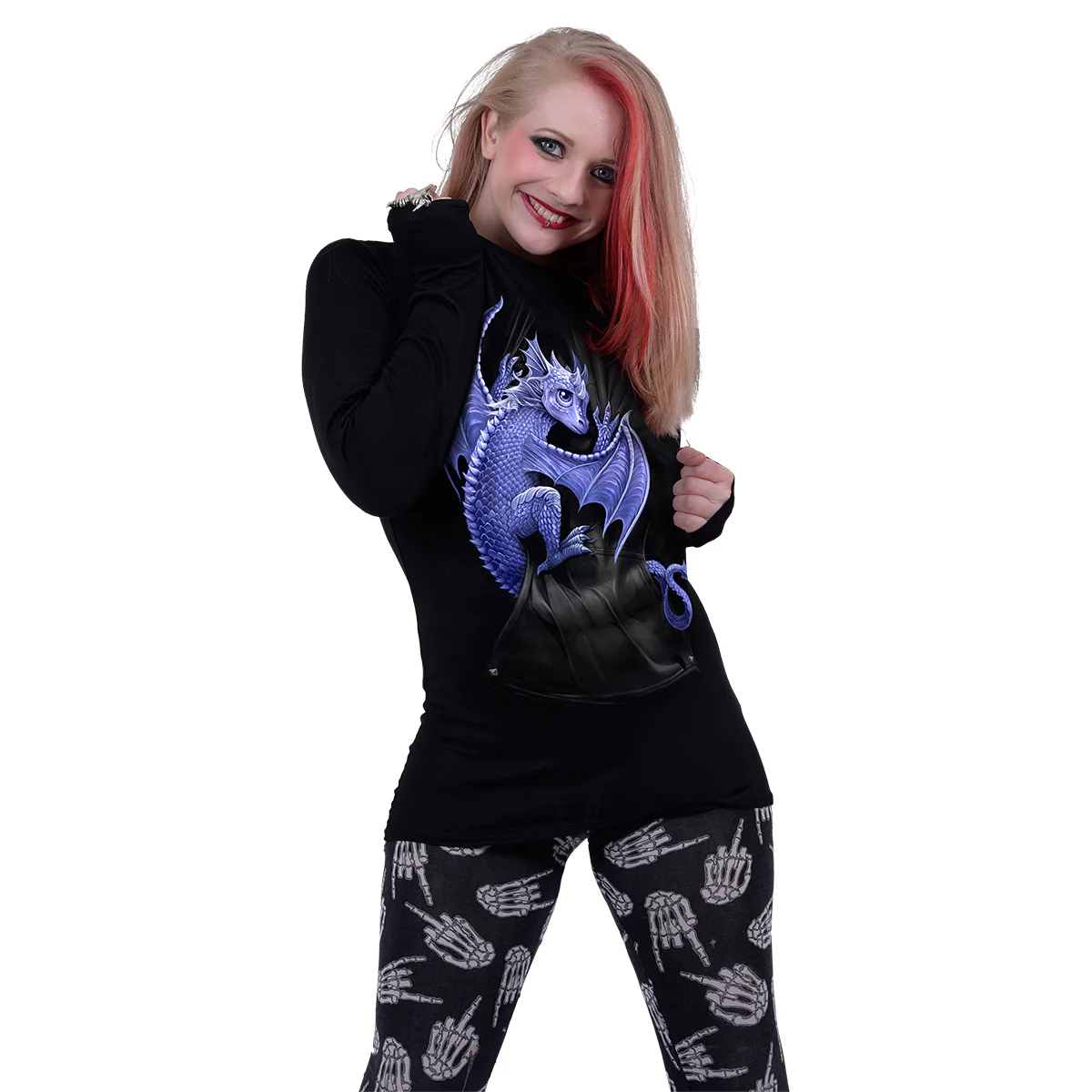 POCKET DRAGON - Baggy Top Black - Image 2