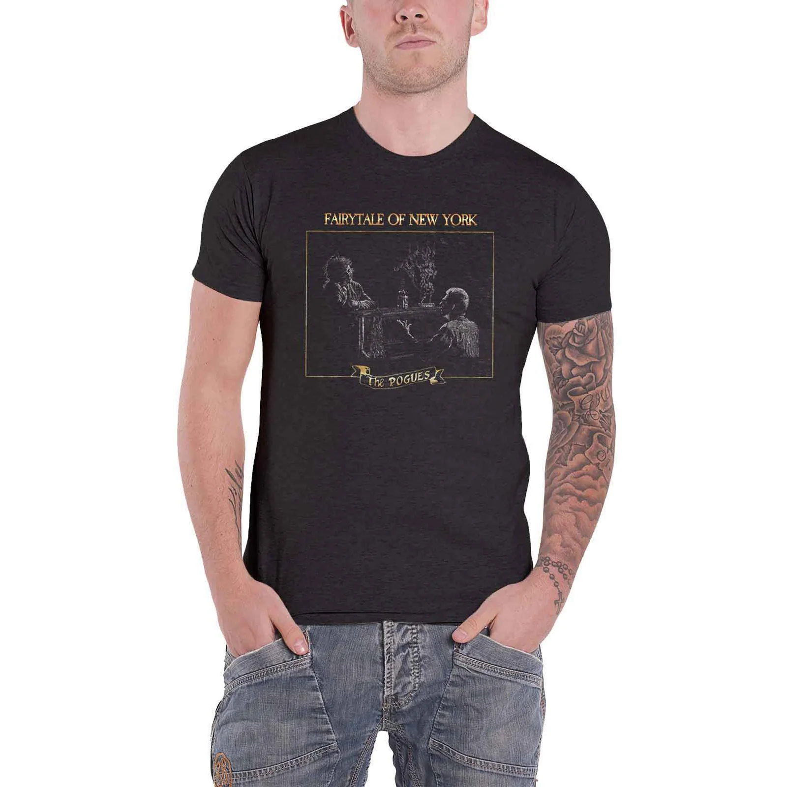 THE POGUES - FAIRYTALE PIANO - T-Shirt Grey - Image 2