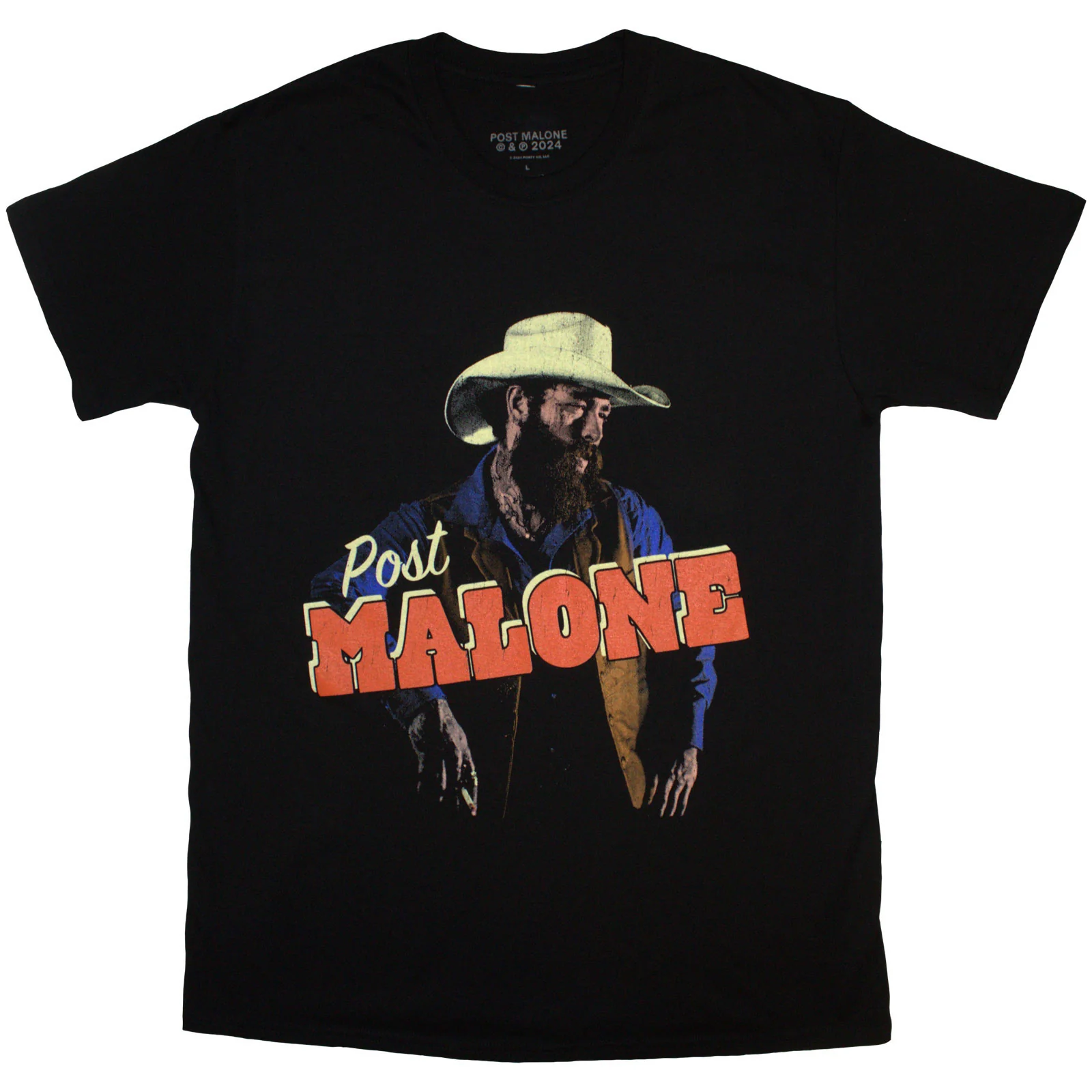 POST MALONE - COWBOY - T-Shirt Black