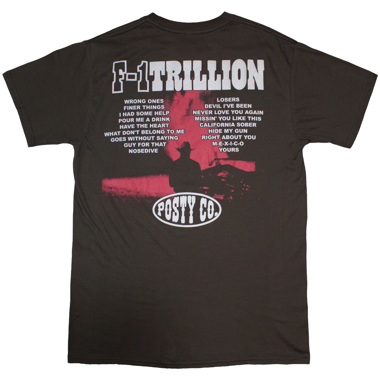 POST MALONE - F-1 TRILLION - T-Shirt Grey (Back Print) - Image 2
