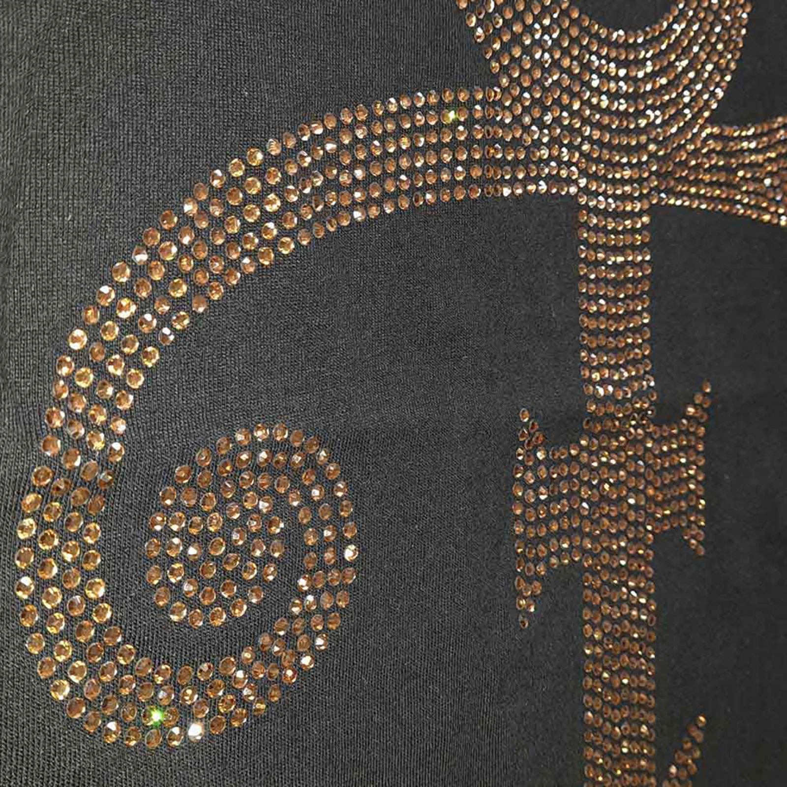 PRINCE - GOLD SYMBOL - Ladies T-Shirt Black (Embellished) - Image 2