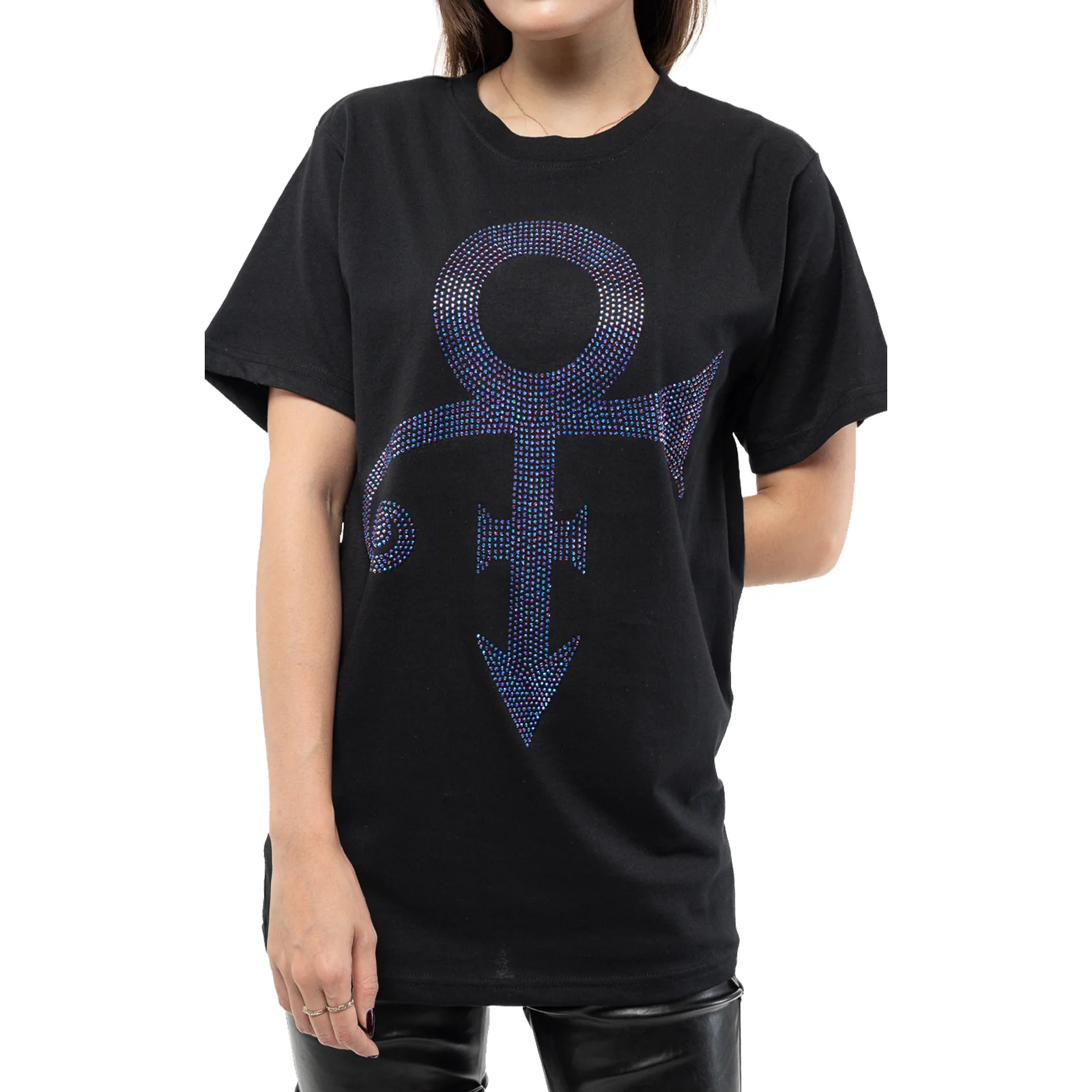 PRINCE - PURPLE SYMBOL - T-Shirt Black (Embellished) - Image 3