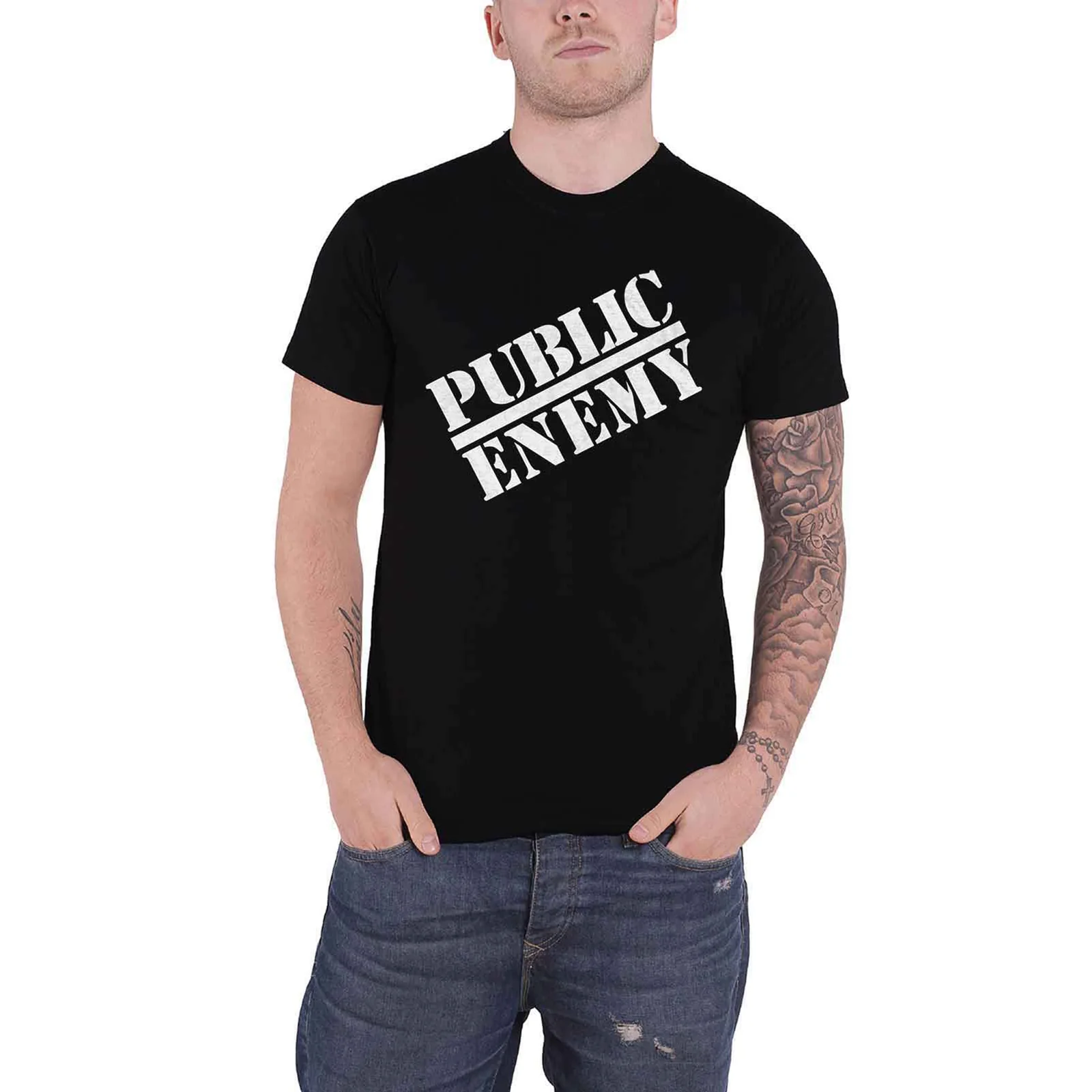 PUBLIC ENEMY - LOGO - T-Shirt Black - Image 2