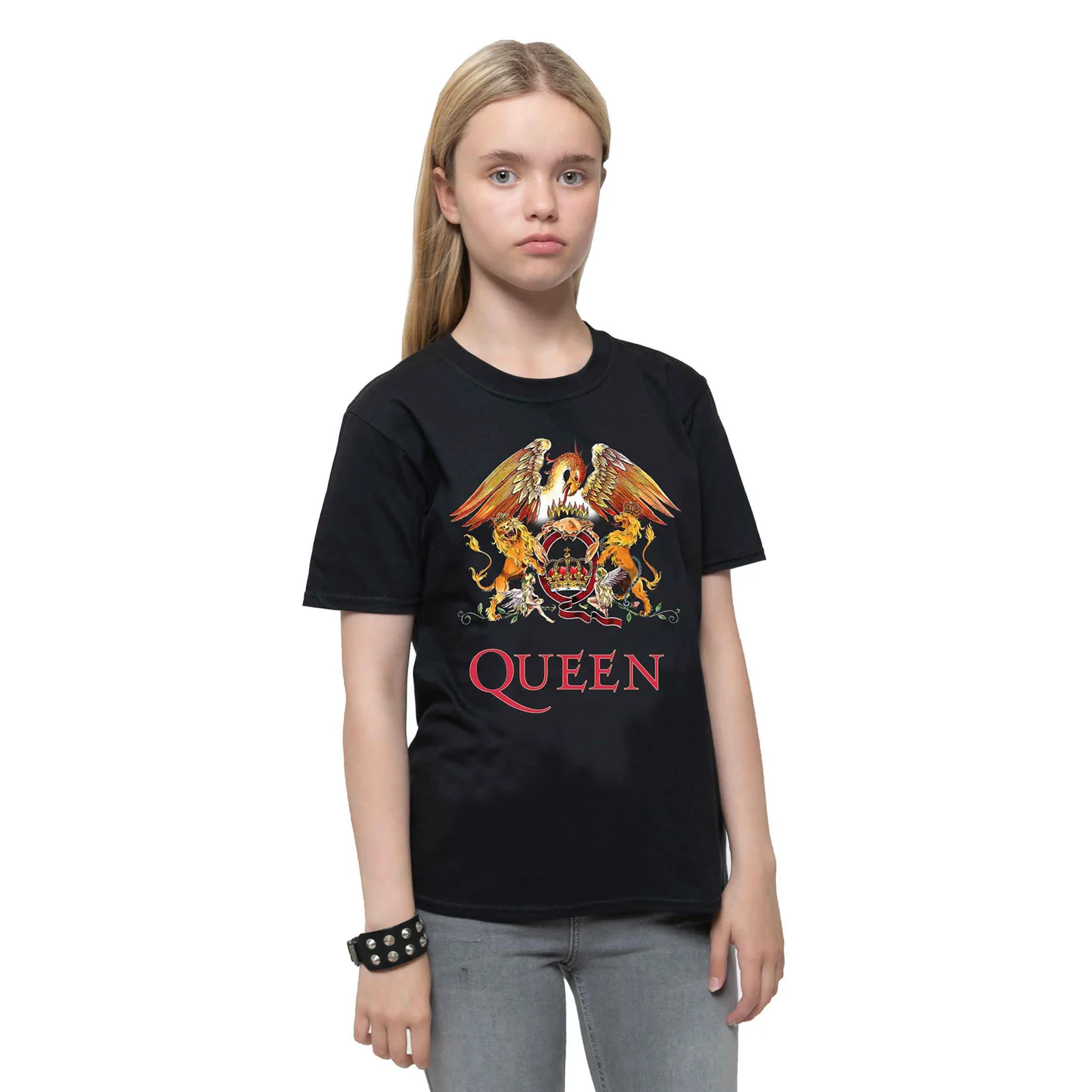 QUEEN - CLASSIC CREST - Kids T-Shirt Black - Image 2