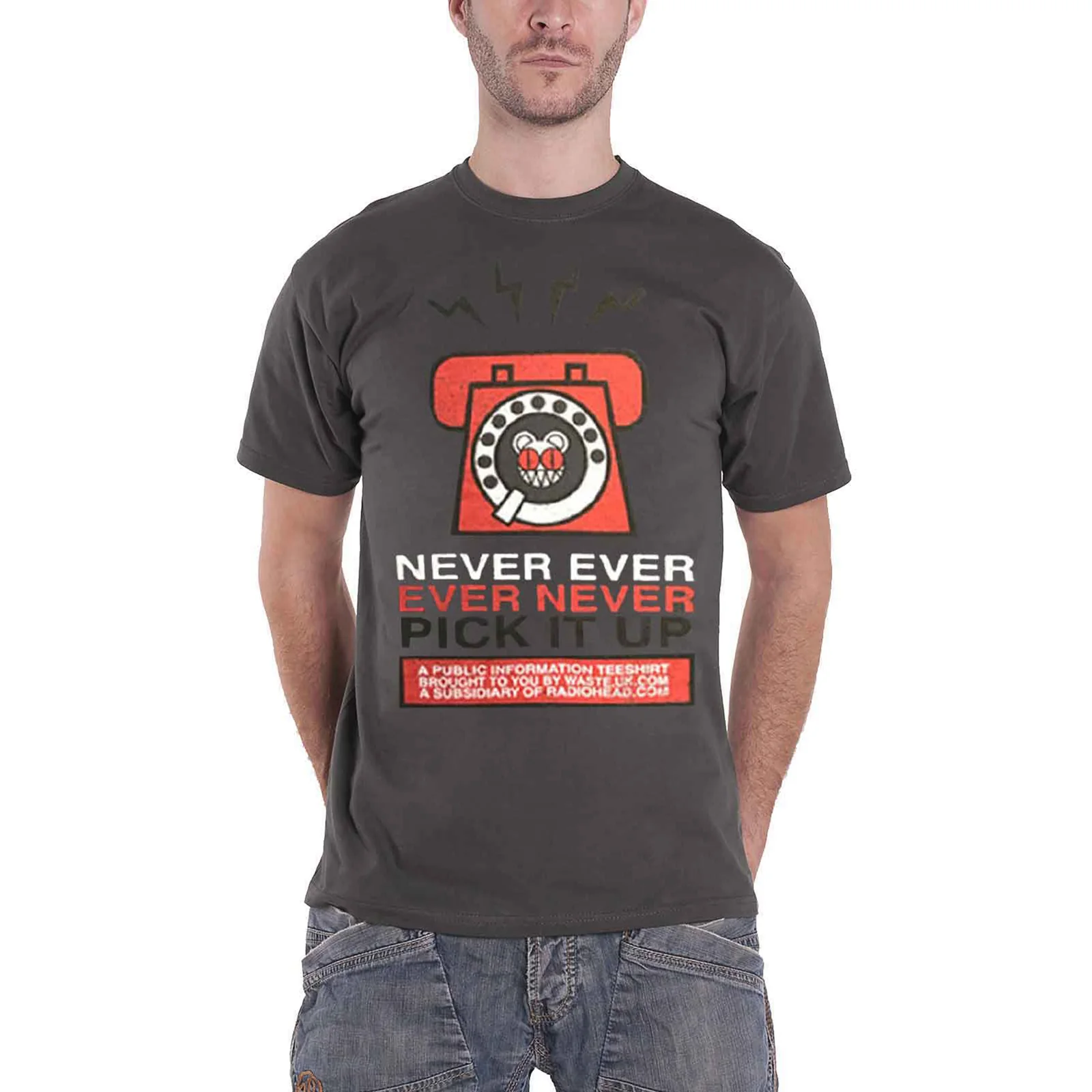 RADIOHEAD - NEVER PICK IT UP - T-Shirt Grey - Image 2